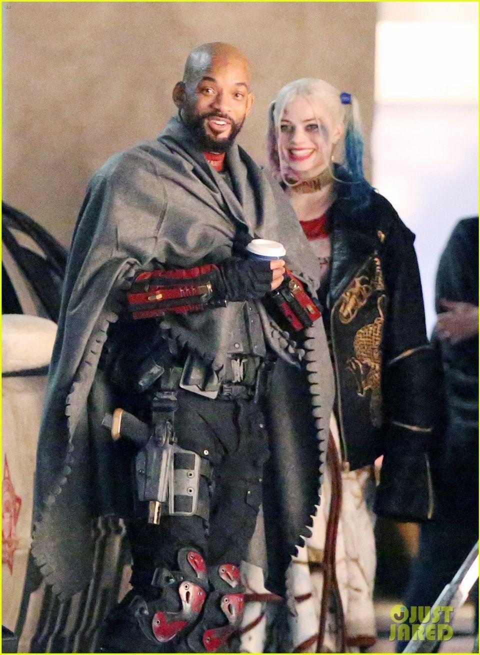 Margot Robbie and Will Smith get close in new Suicide Squad SET