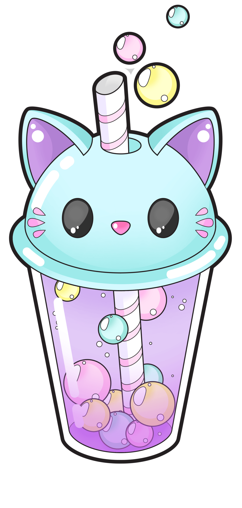 Cute cat bubble tea [Commissions open]