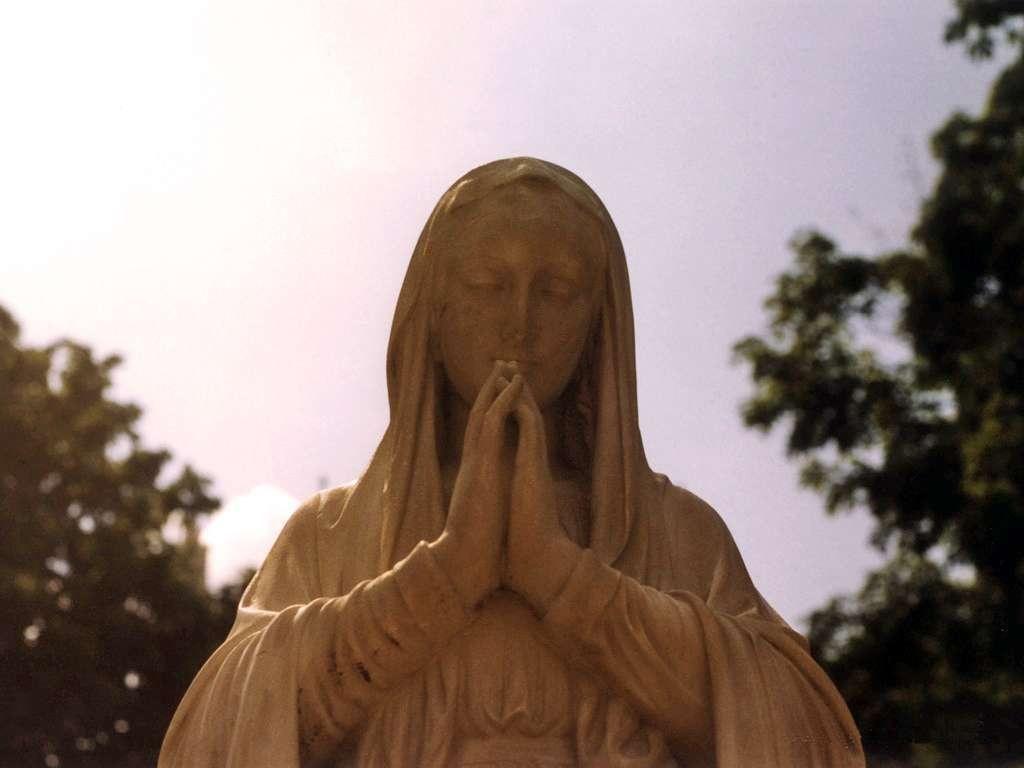 Wallpaper Fondo Pantalla Virgin Mary Religious Sculpture