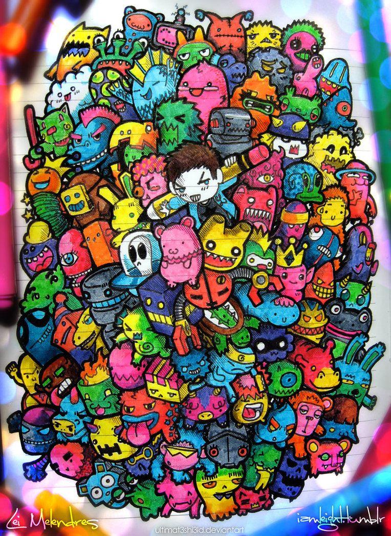 colorful doodle wallpaper