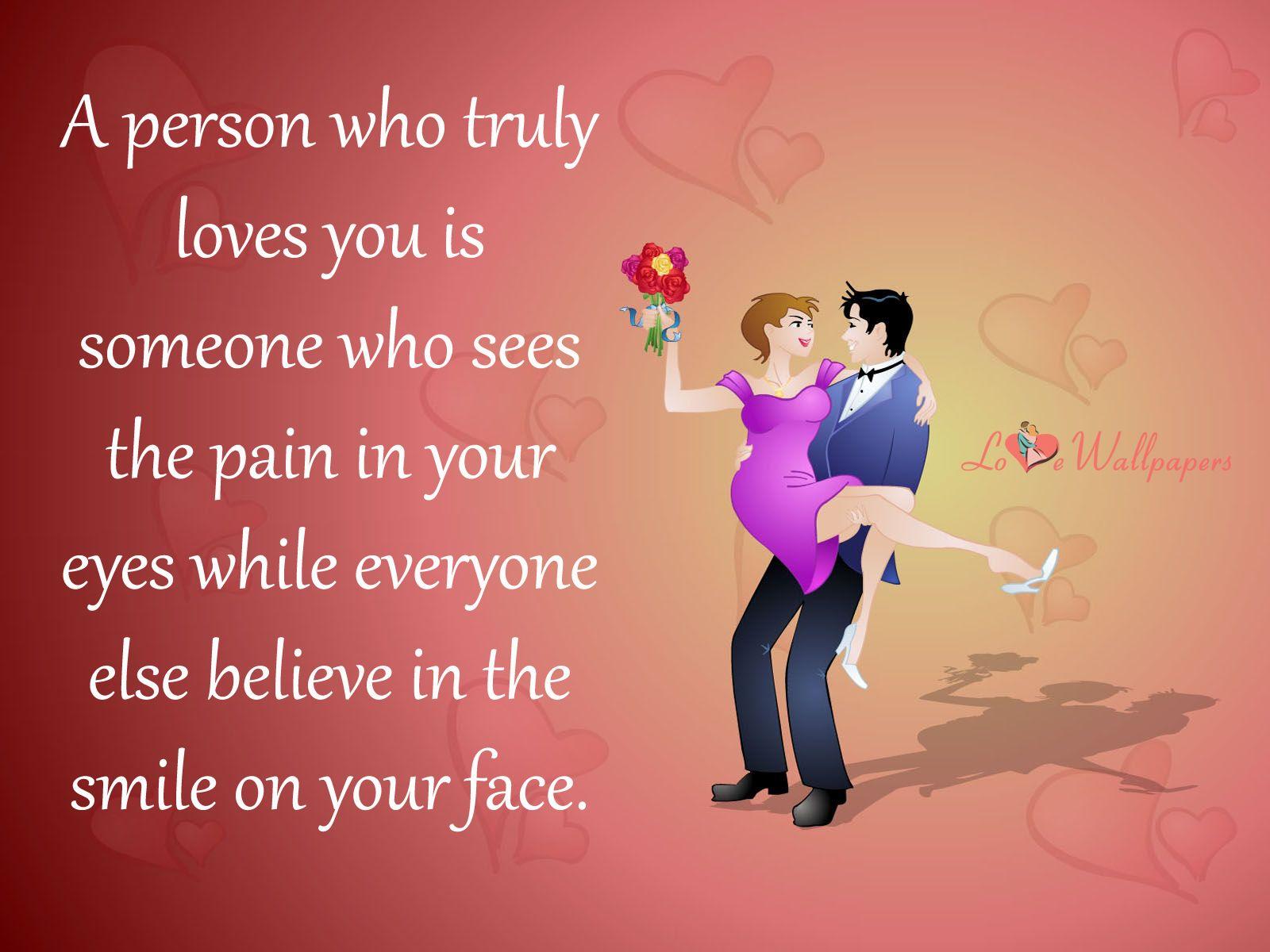 Romantic Cartoon Couple Love Wallpaper Quotes Wallpaper