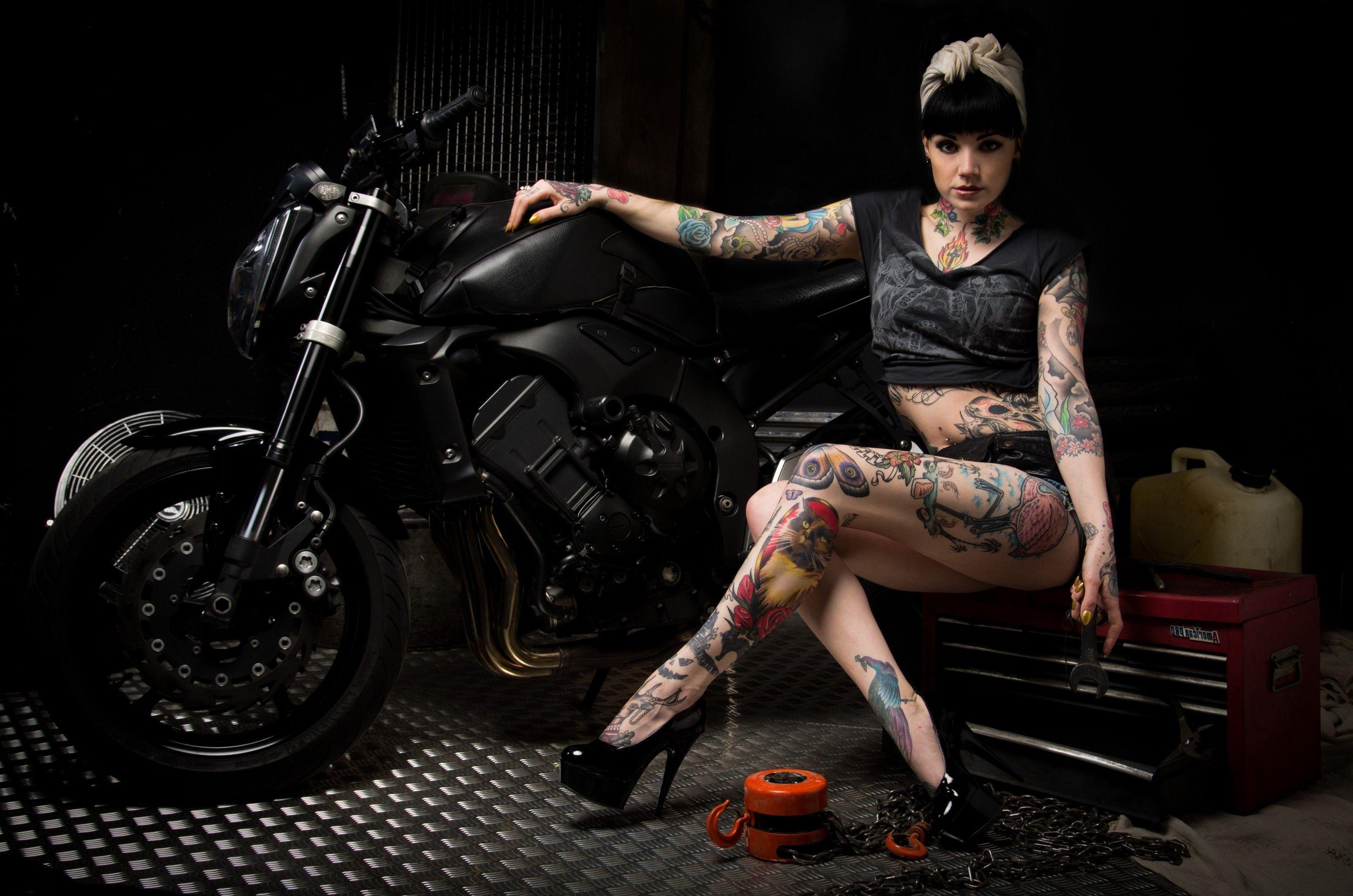 model, Women, High Heels, Tattoo Wallpaper HD / Desktop and Mobile