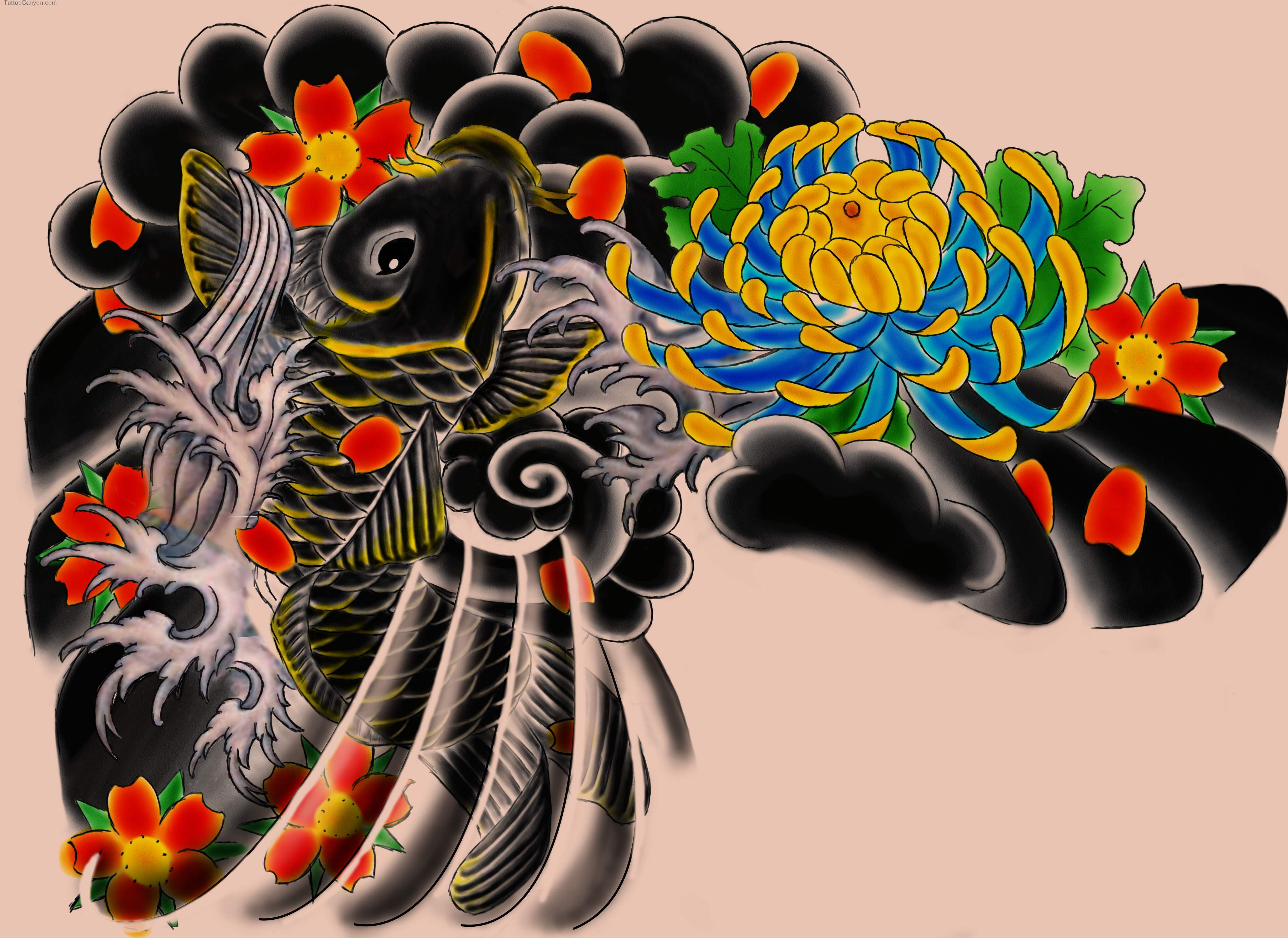 Japanese Tattoos Color Design Art Image Wallp Wallpaper