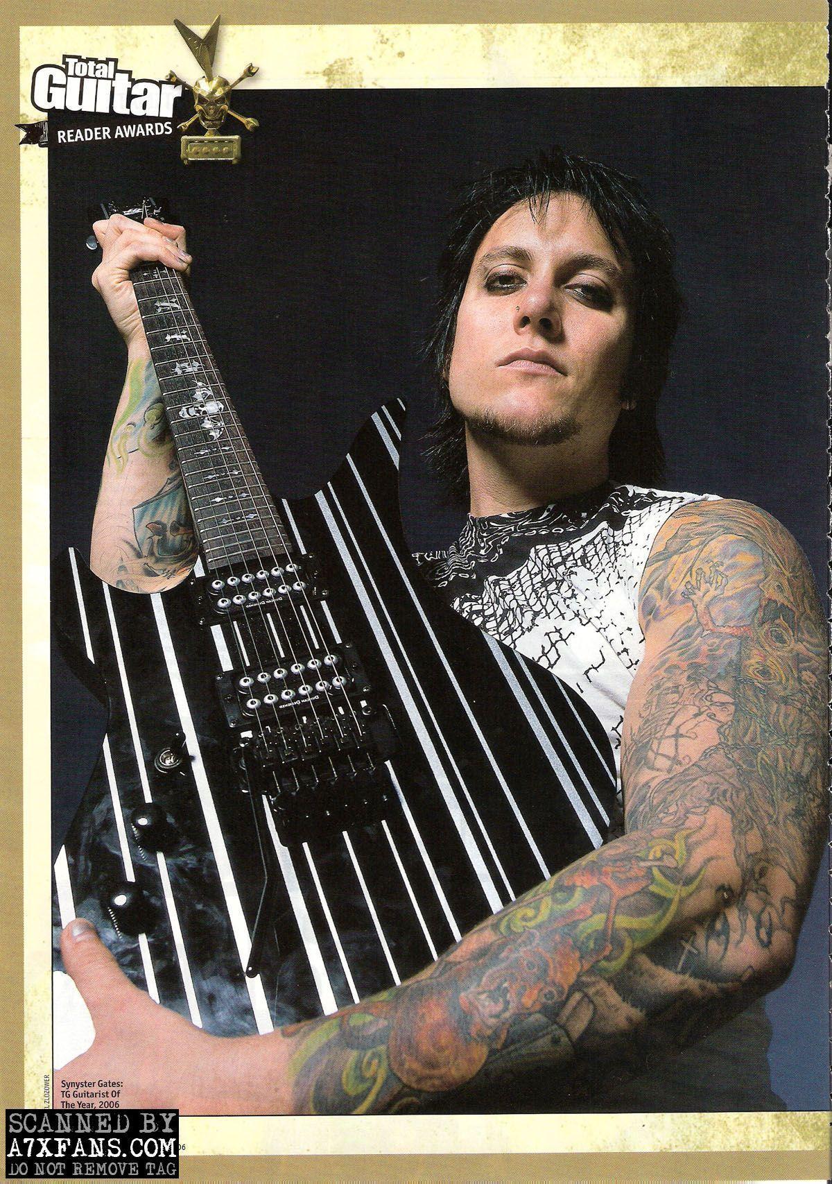Guitar: Synyster Gates With His Guitar Wallpaper