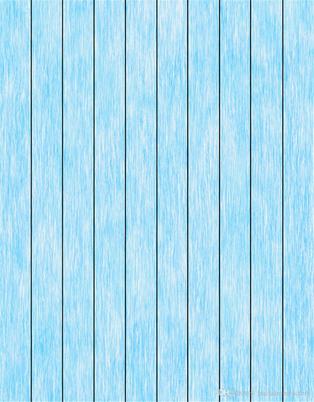 Light Blue Wooden Boards Photo Studio Background For Baby