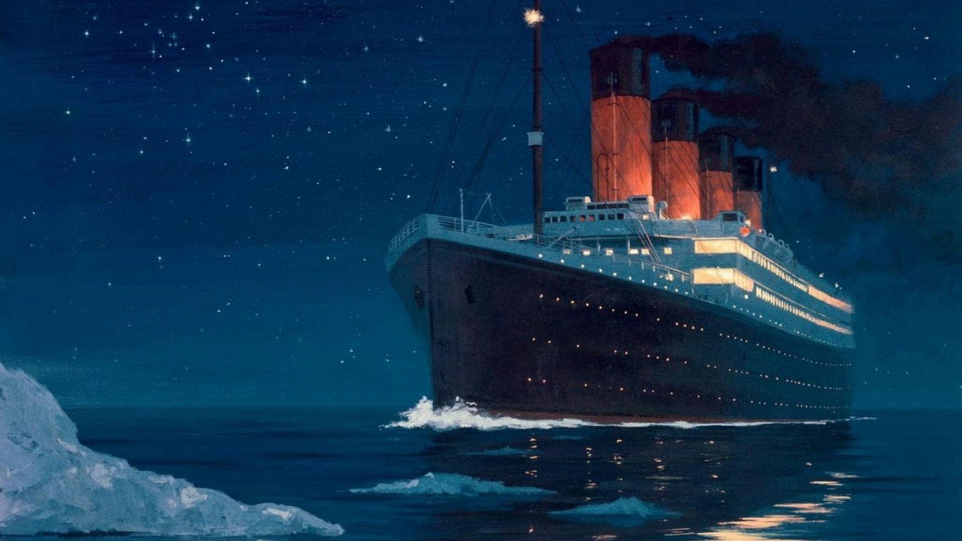 Free 1920x1080 Great Ship Iceberg 3D Titanic Movies Wallpaper Full