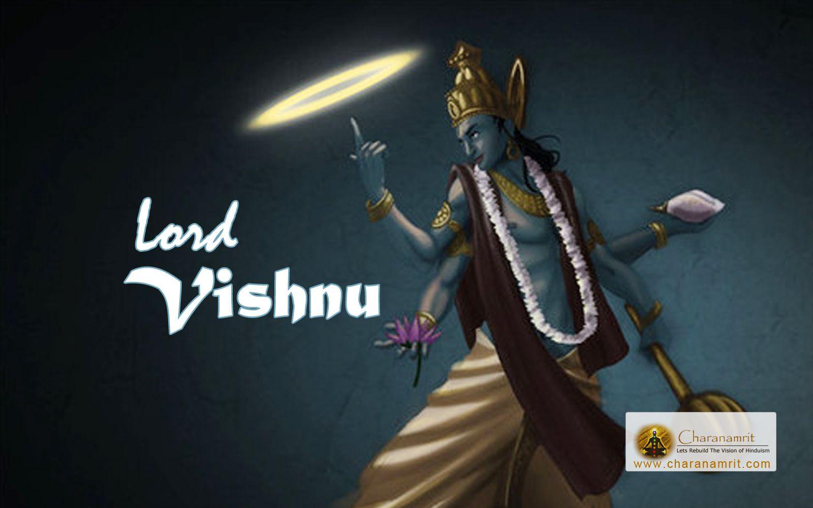 Bhagwan Vishnu with Sudarshana Chakra creative 3D HD Wallpaper
