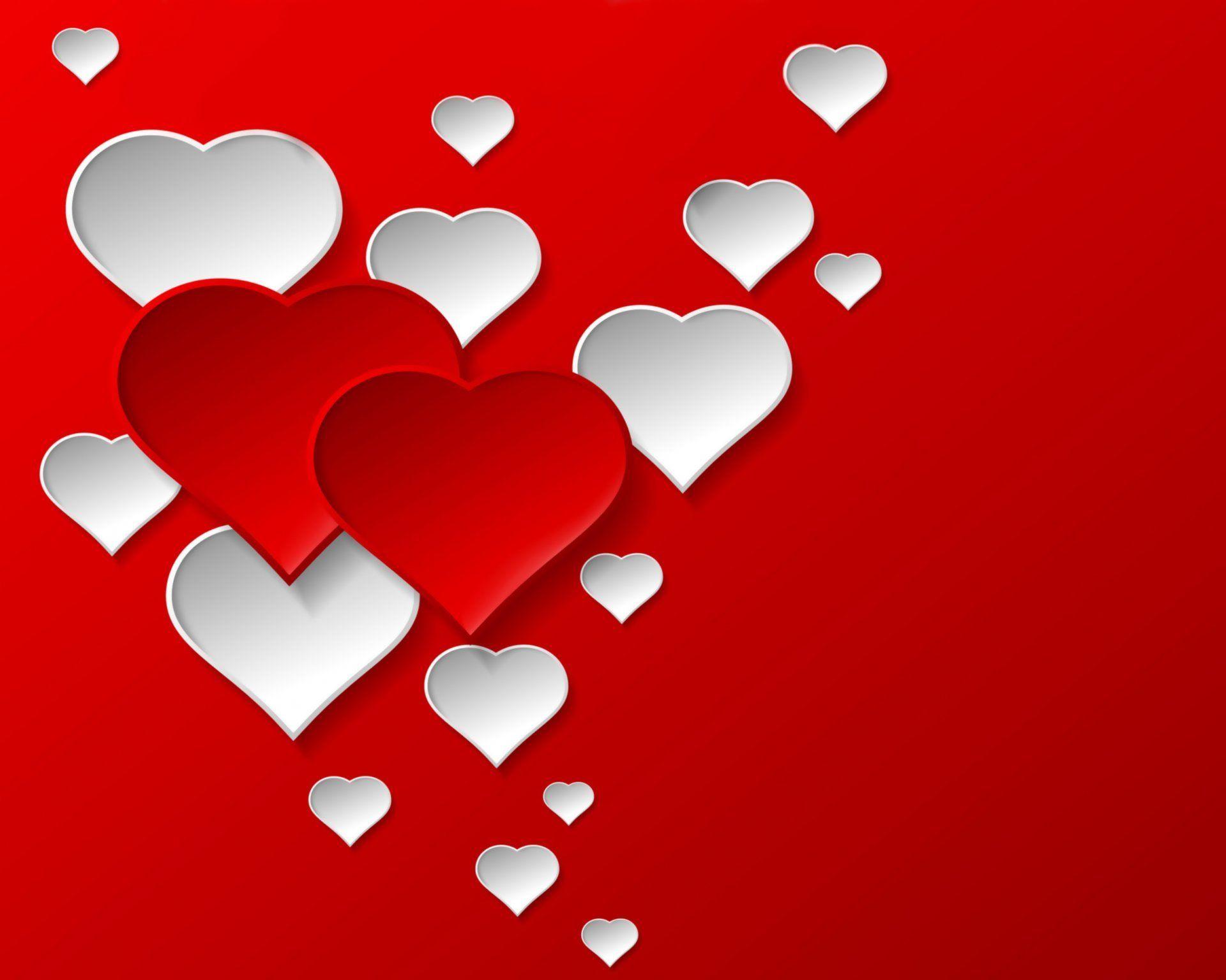 Wallpaper Hearts Design Romantic Valentines Heart Red Love