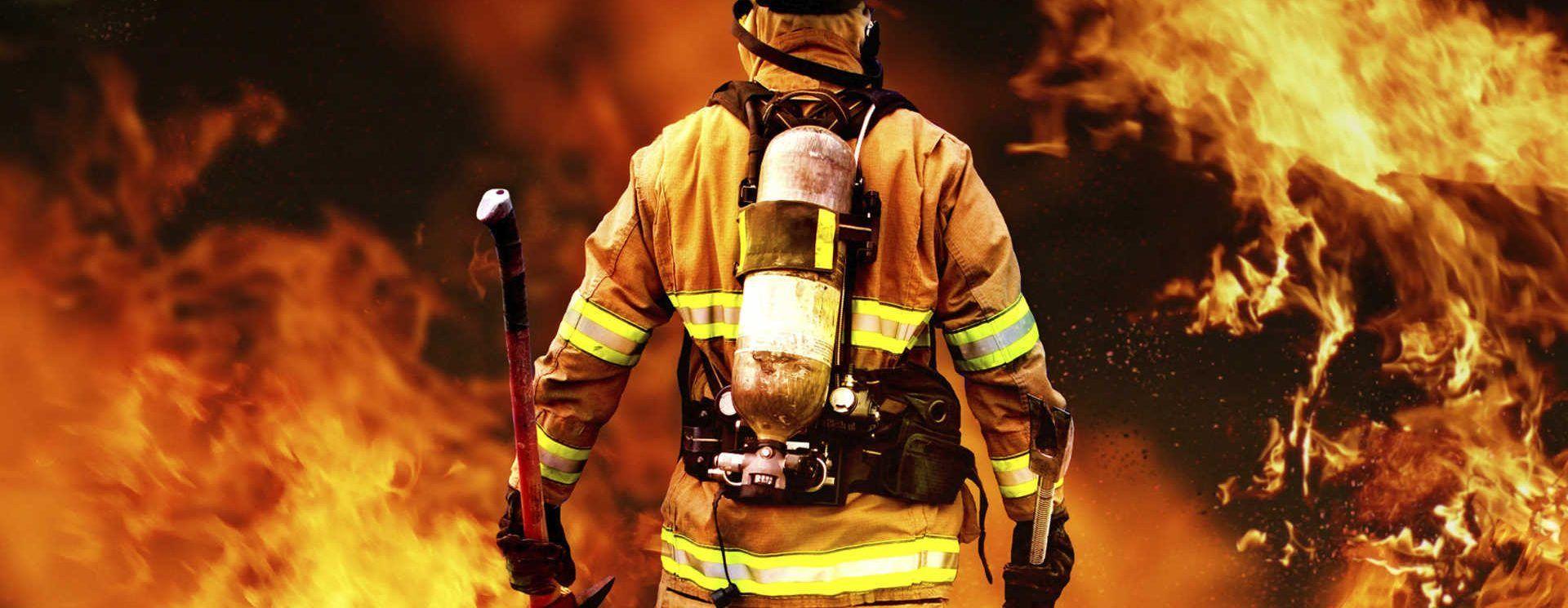 Cropped Firefighter Wallpaper