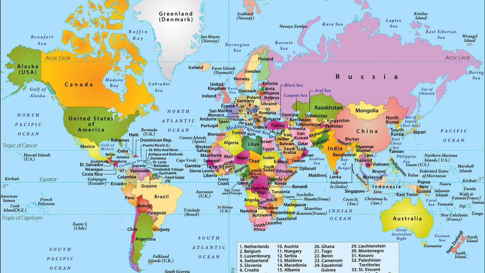 World Map Wallpaper HD 1920x1080