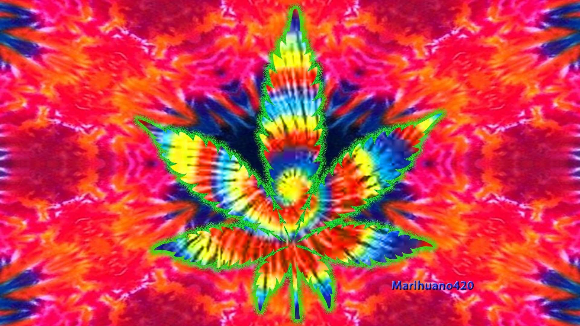 Trippy Marijuana Background