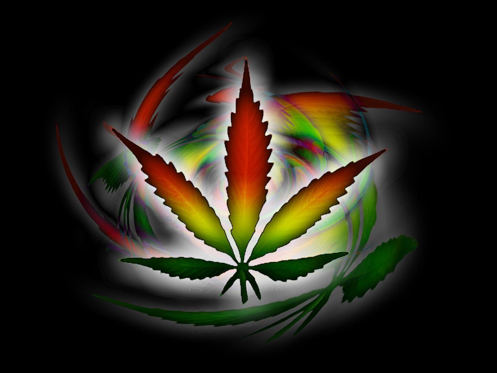 Spinning Smoke Beautiful Color Weed. Weed background and Cannabis