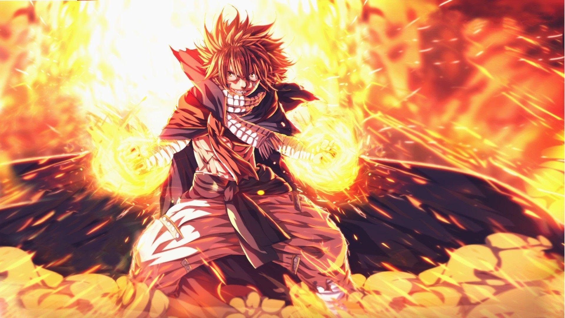 Wallpaper, anime, Fairy Tail, Dragneel Natsu, mythology, screenshot