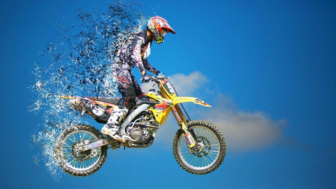 Jump Motocross Sports HD Image Wallpaper