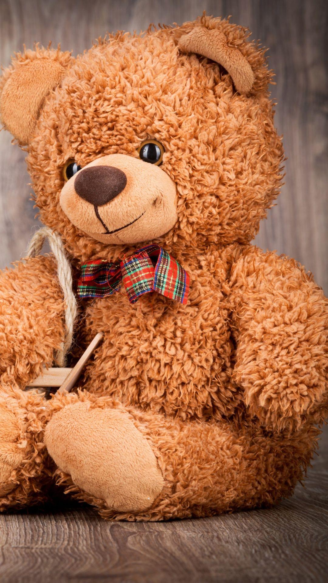 Valentines day teddy bear with gift iphone high resolution wallpaper