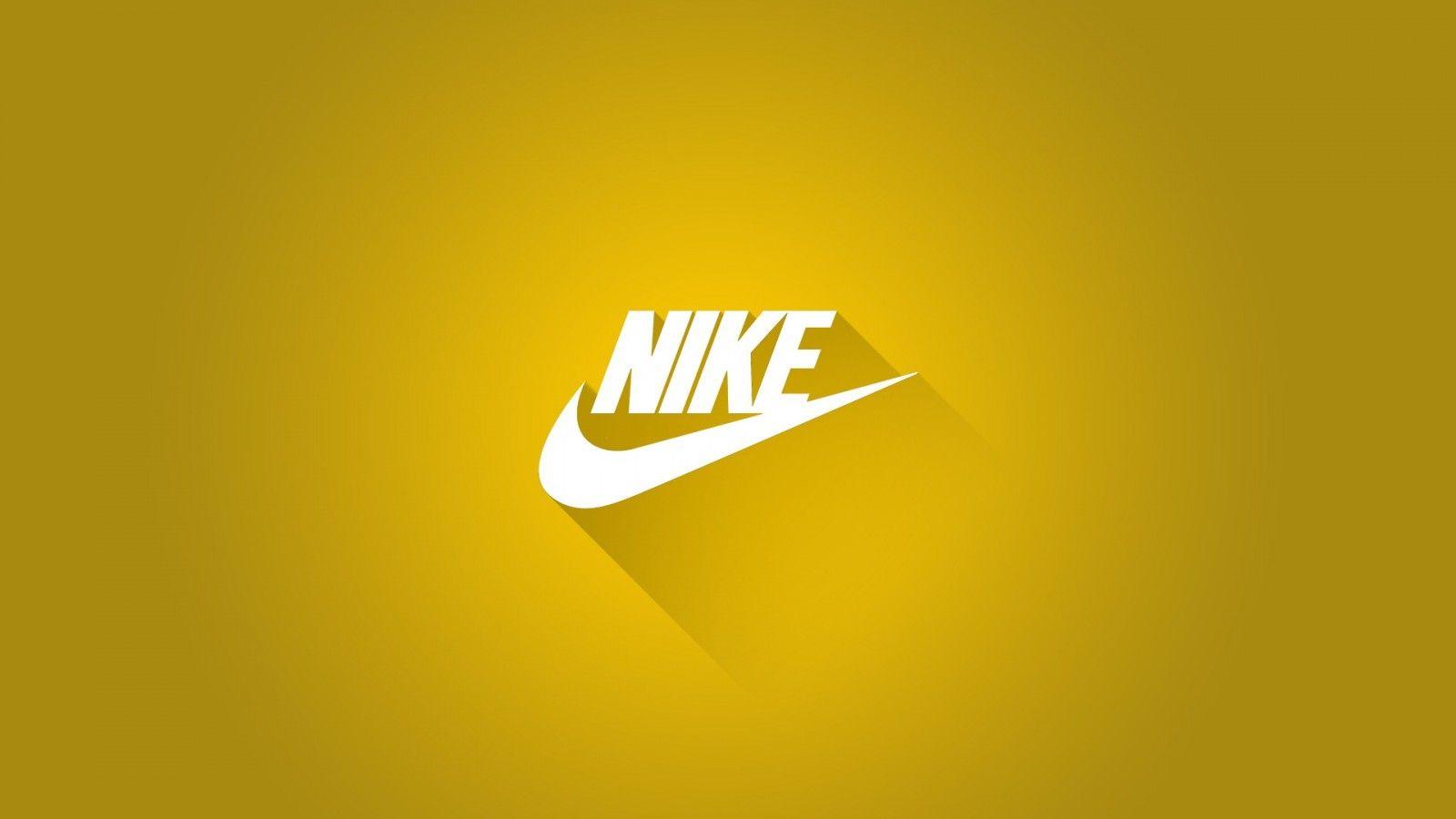 Wallpaper, Nike, simple background, text, logo, yellow, graphic