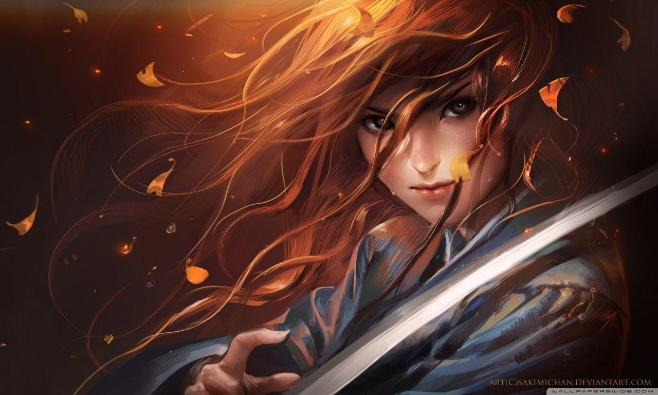 Red Haired Samurai ❤ 4K HD Desktop Wallpaper for 4K Ultra HD TV