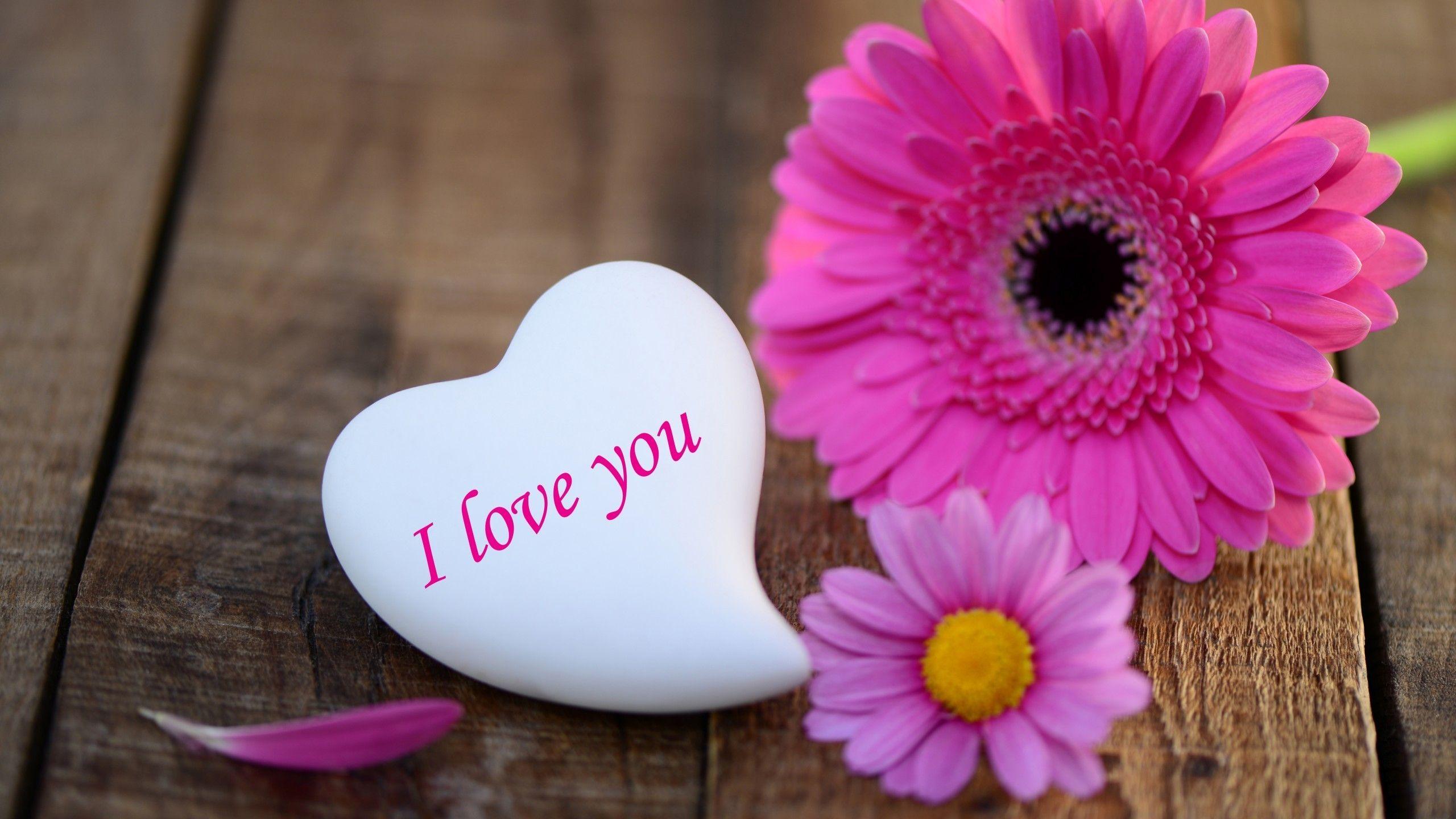 image love With flowers HD free