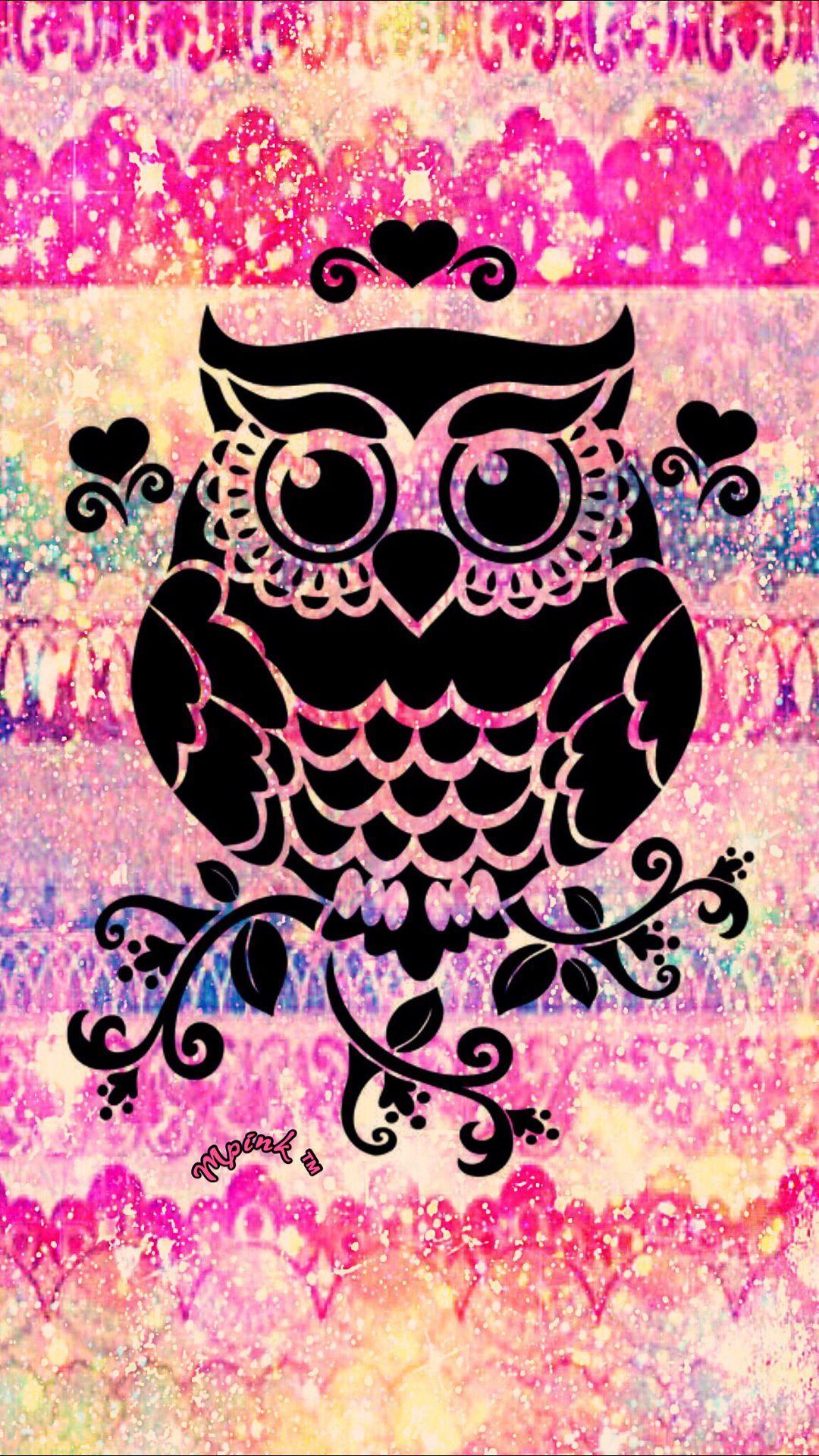 Heart Owl Galaxy Wallpaper #androidwallpaper #iphonewallpaper
