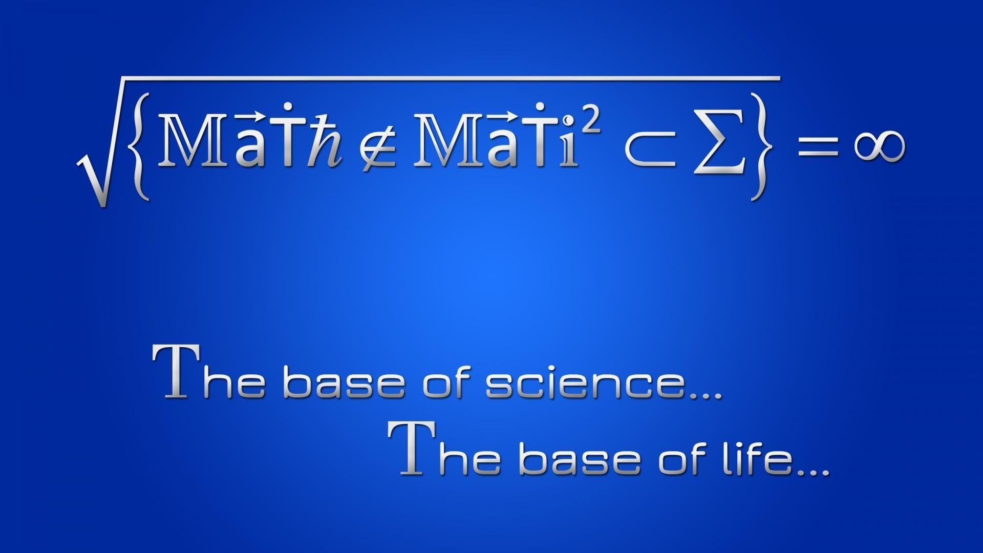 Science Text Mathematics Life Mathematical Formula Maths Wallpaper