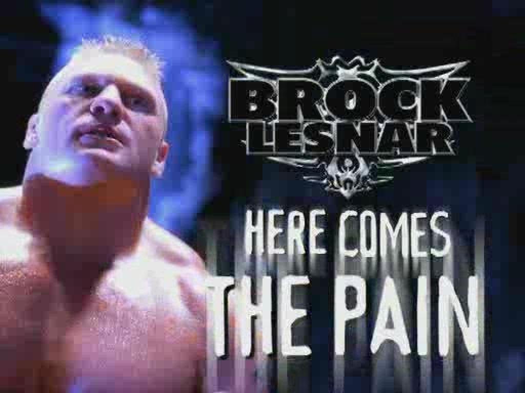 brock lesnar here comes the pain logo