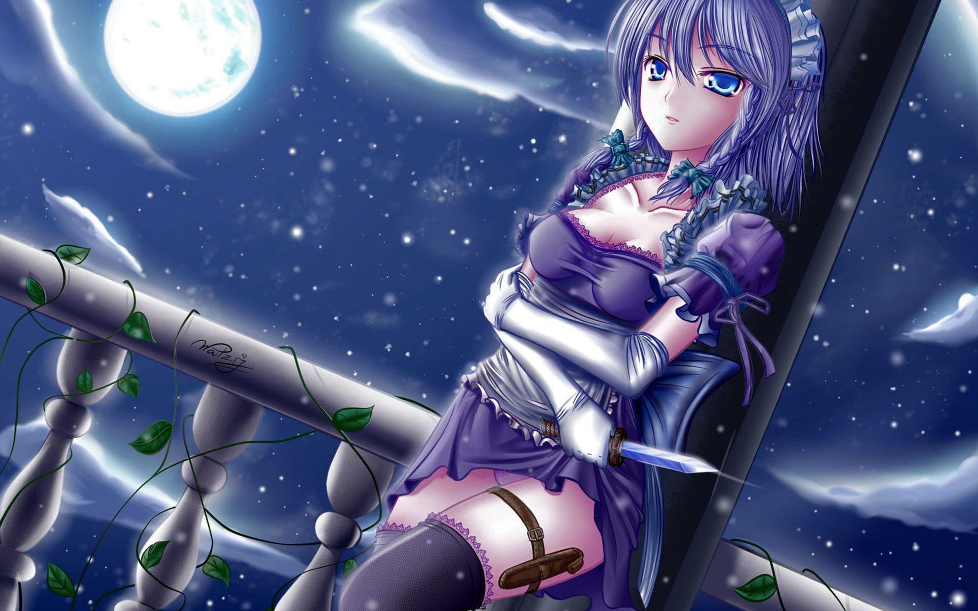 Anime Girl Night HD Wallpaper. Download Free HD Wallpaper