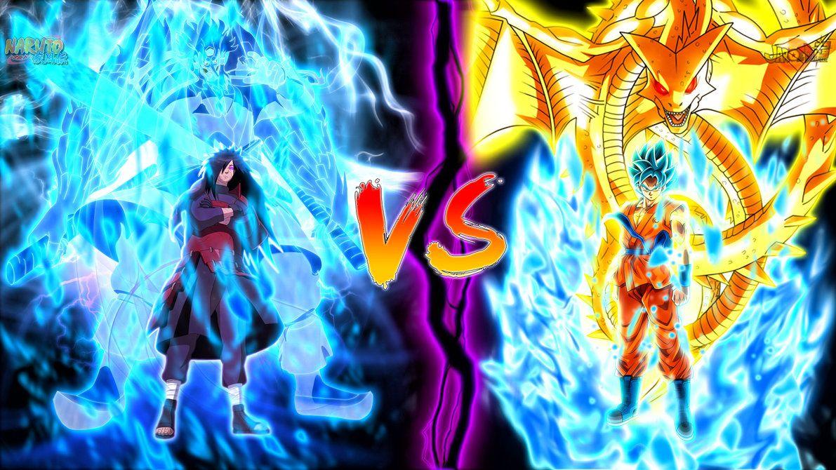 Madara Uchiha VS Son Goku by DrawingAnimes4Fun.