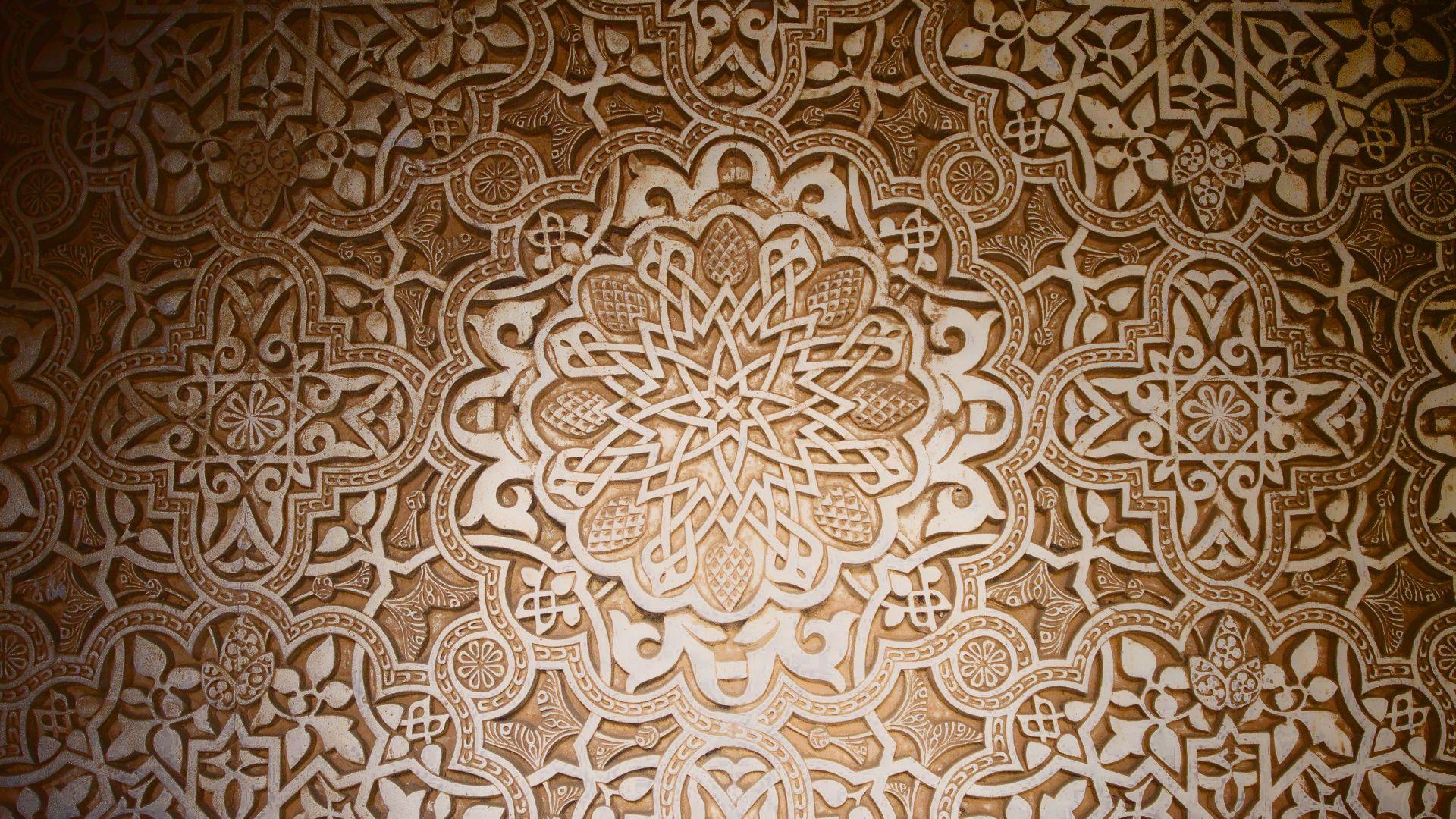 Wallpaper, 1920x1080 px, Arabian, dark, design, islamic, mosaic