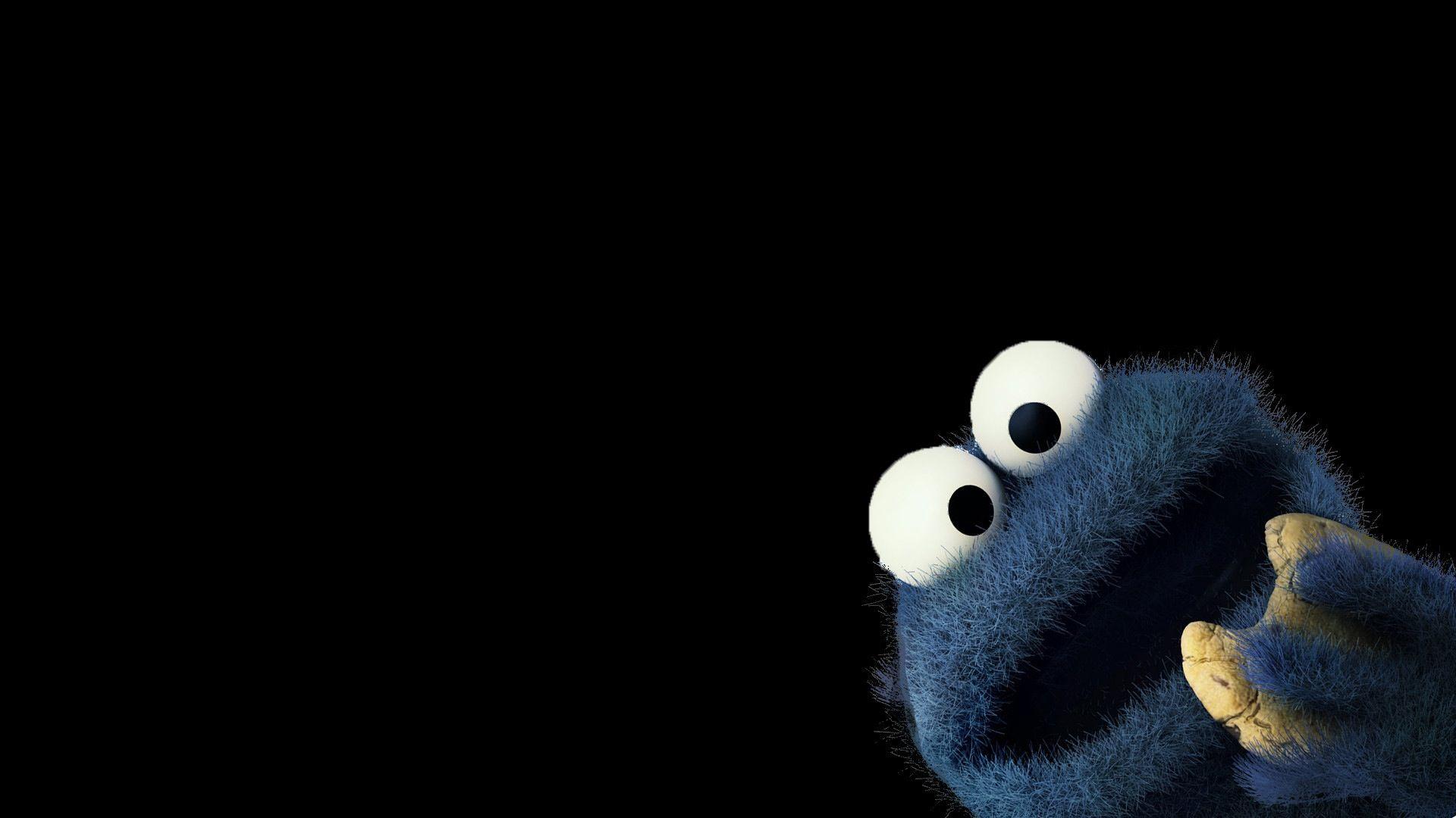 Black Cookie Monster Background