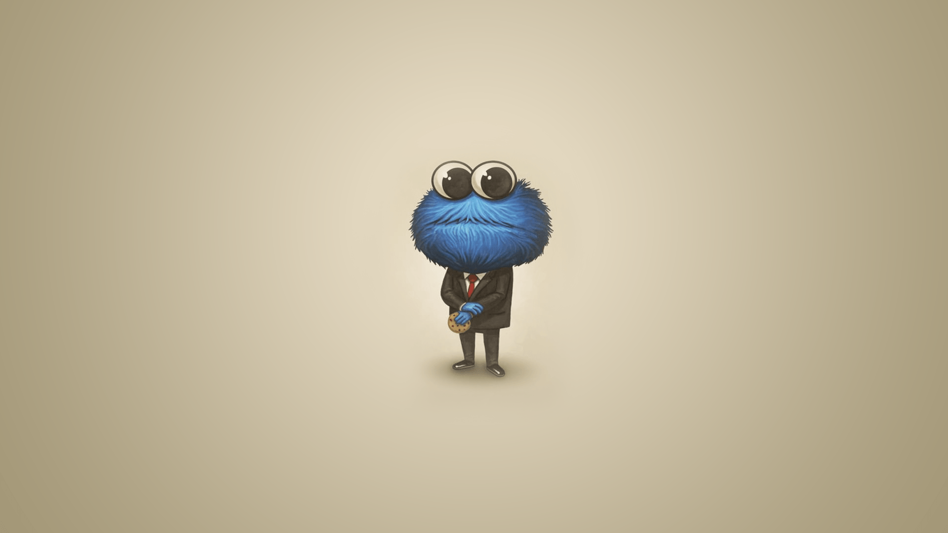 Cookie Monster Suit Desktop Wallpaper
