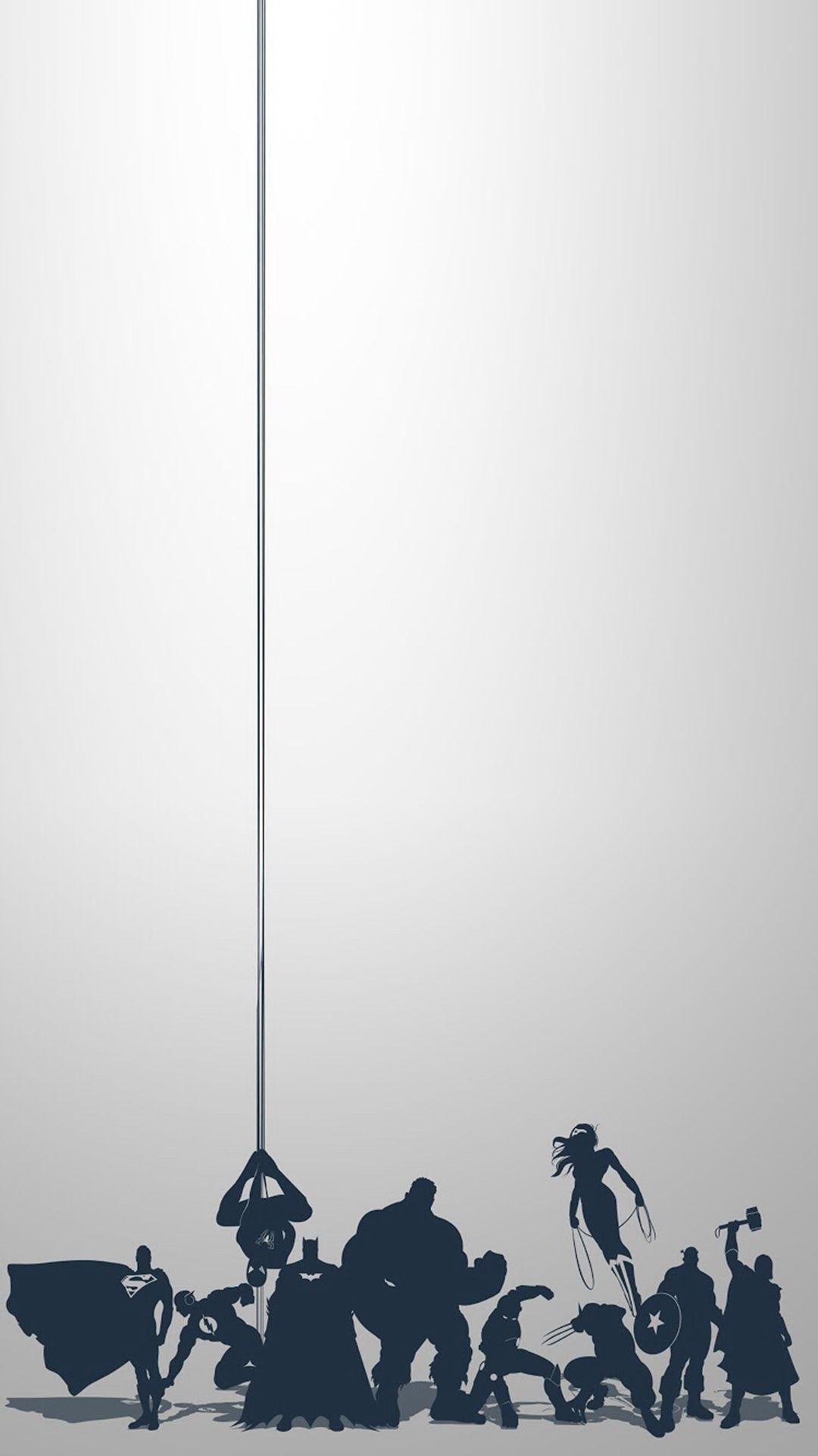 Marvel Superheroes Minimal #iPhone #wallpaper. iPhone 8