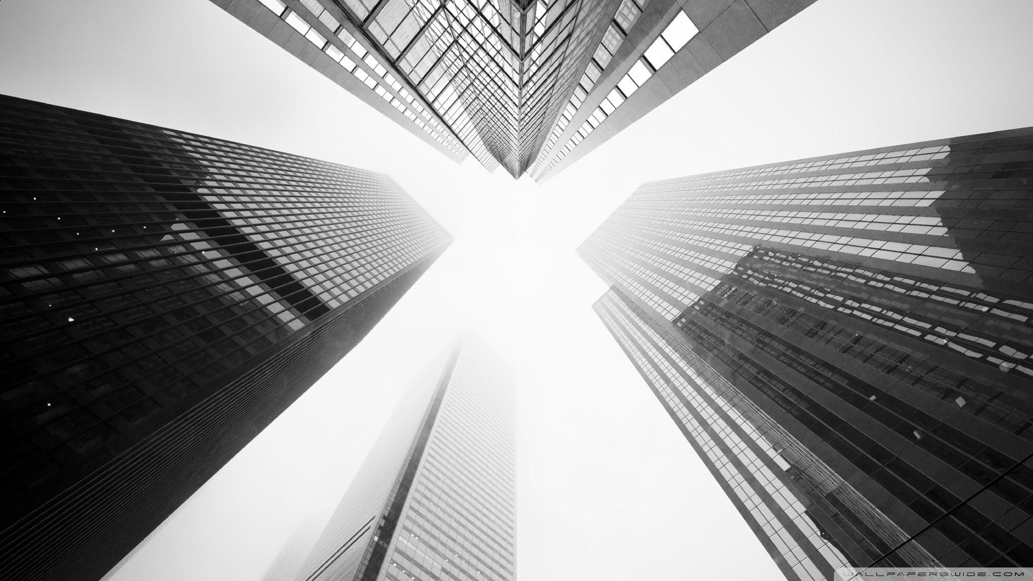 Toronto Skyscrapers Black and White ❤ 4K HD Desktop Wallpaper
