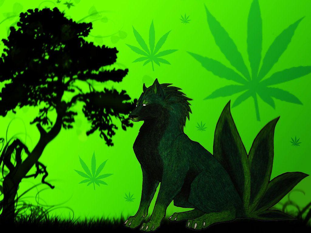 Weed wolf with background