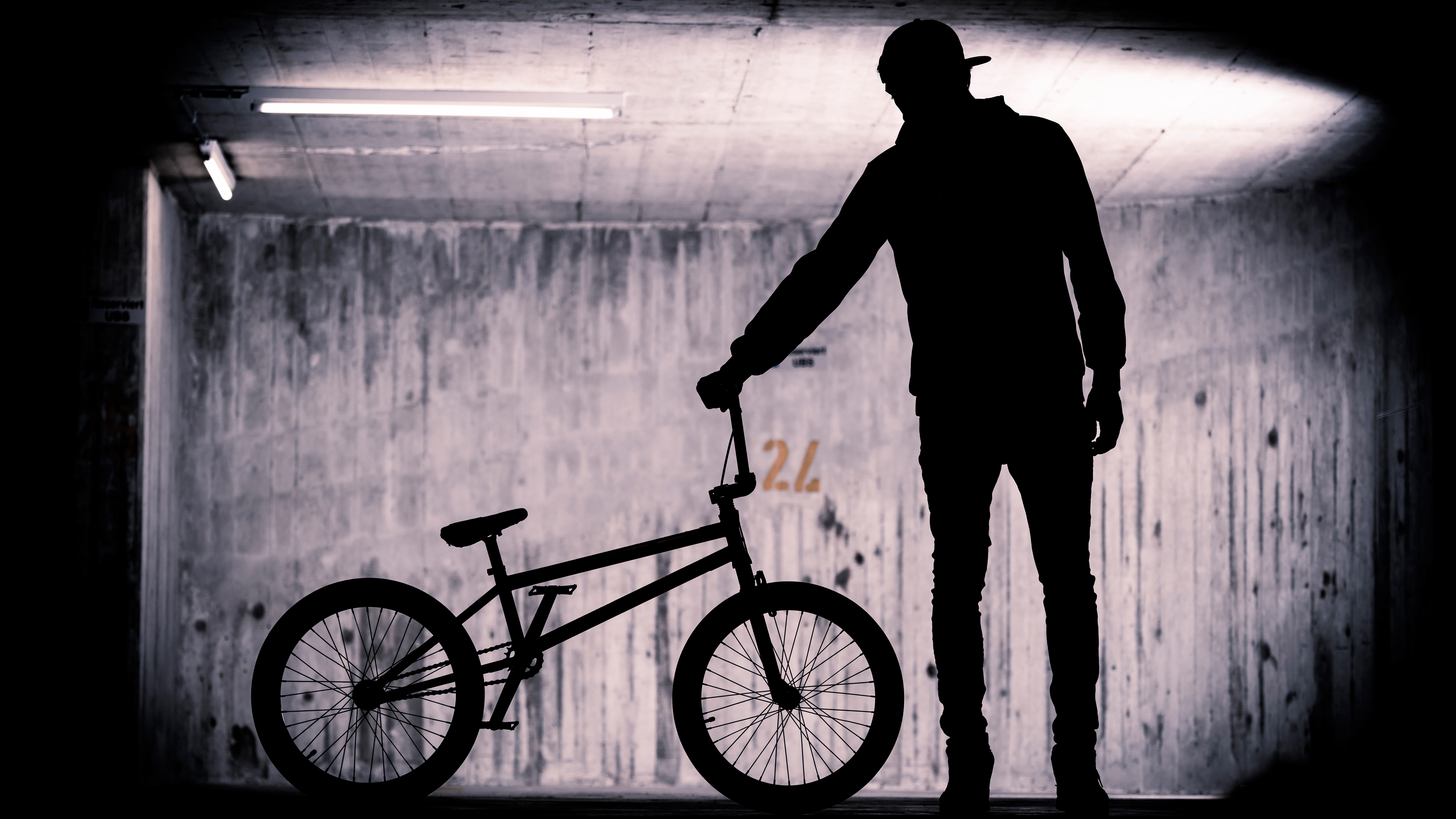 BMX Rider Silhouette UHD 8K Wallpaper