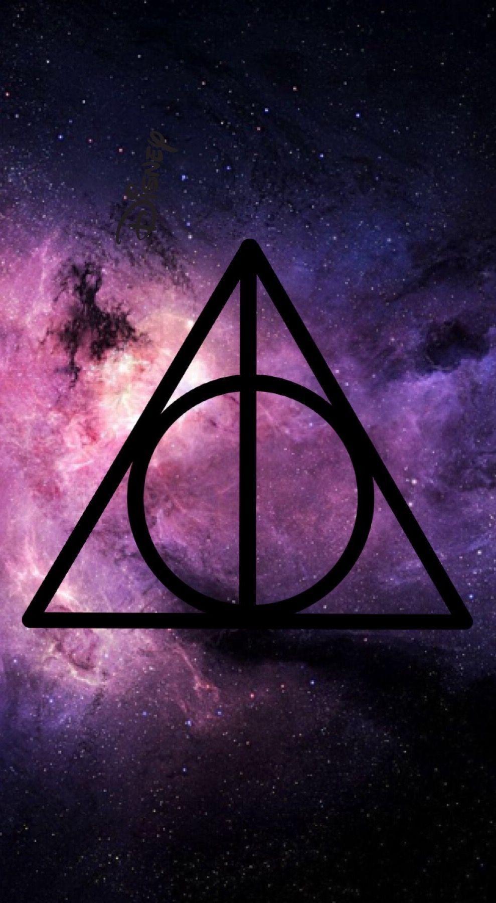 The Deathly Hallows symbol (Harry Potter).. phone wallpaper
