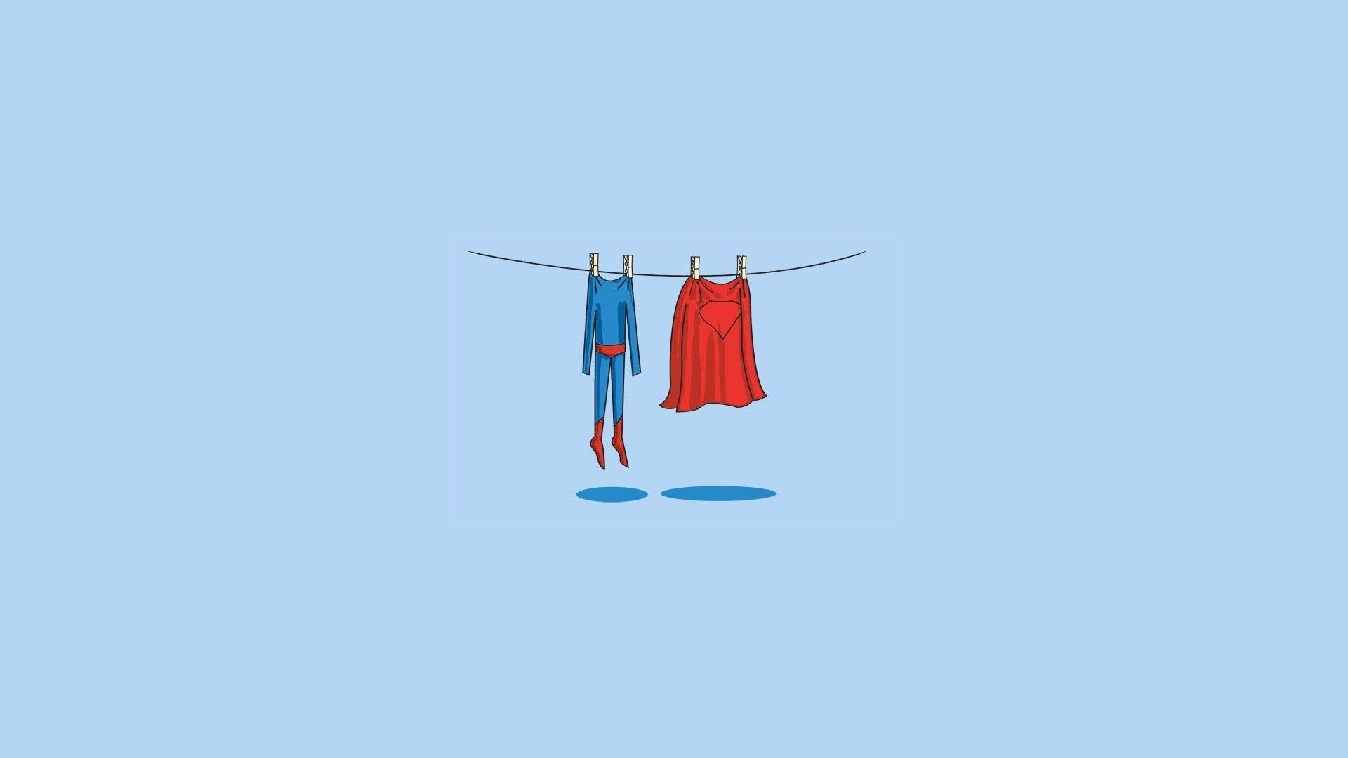 Superman abstract laundry minimalistic simple wallpaper