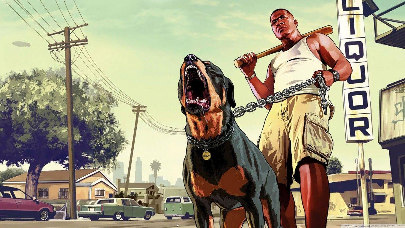 Grand Theft Auto V, Dog, Nigga Wallpaper HD / Desktop