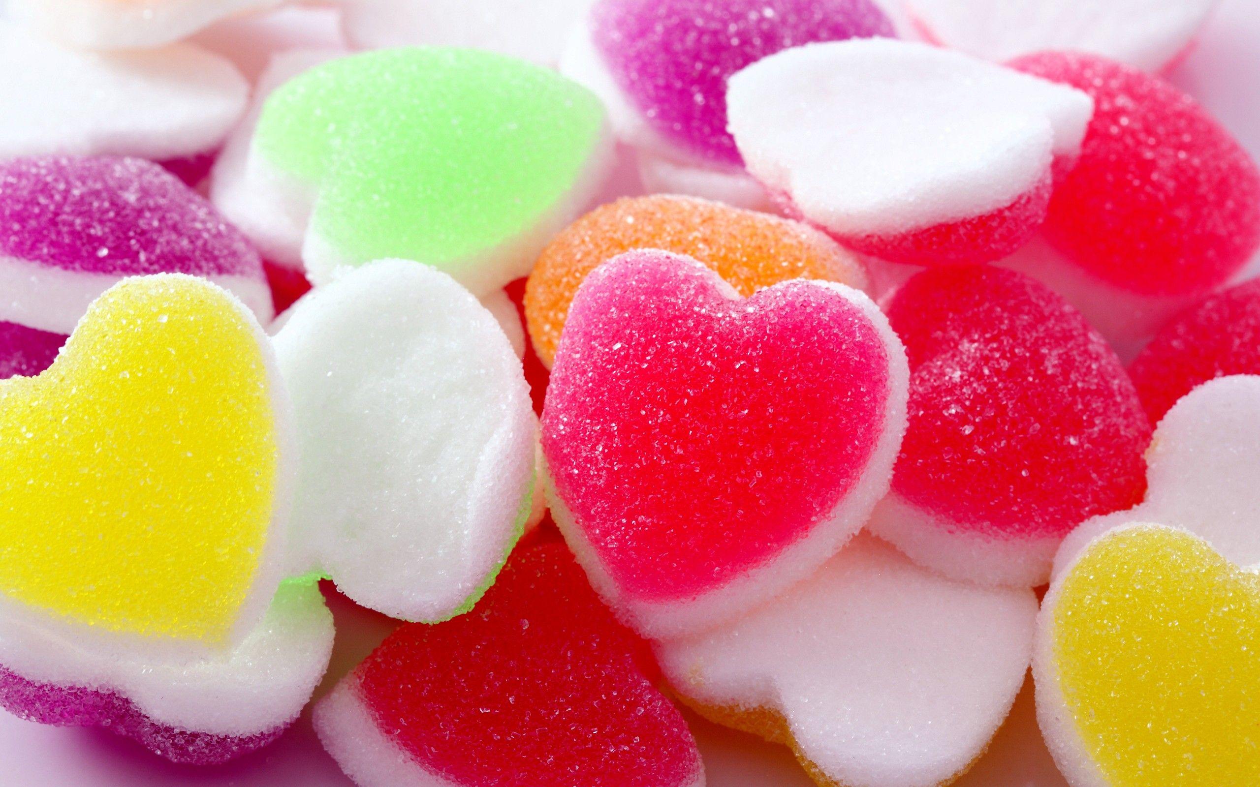 Colourful Cute Love Sweet Candy Wallpaper