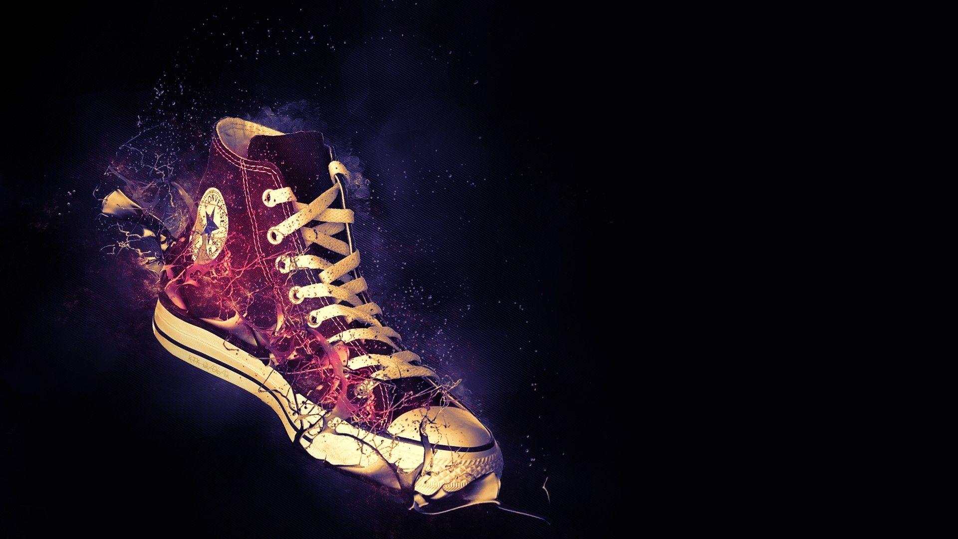 Download Wallpaper 1920x1080 sneakers, converse, shoes, style, brand
