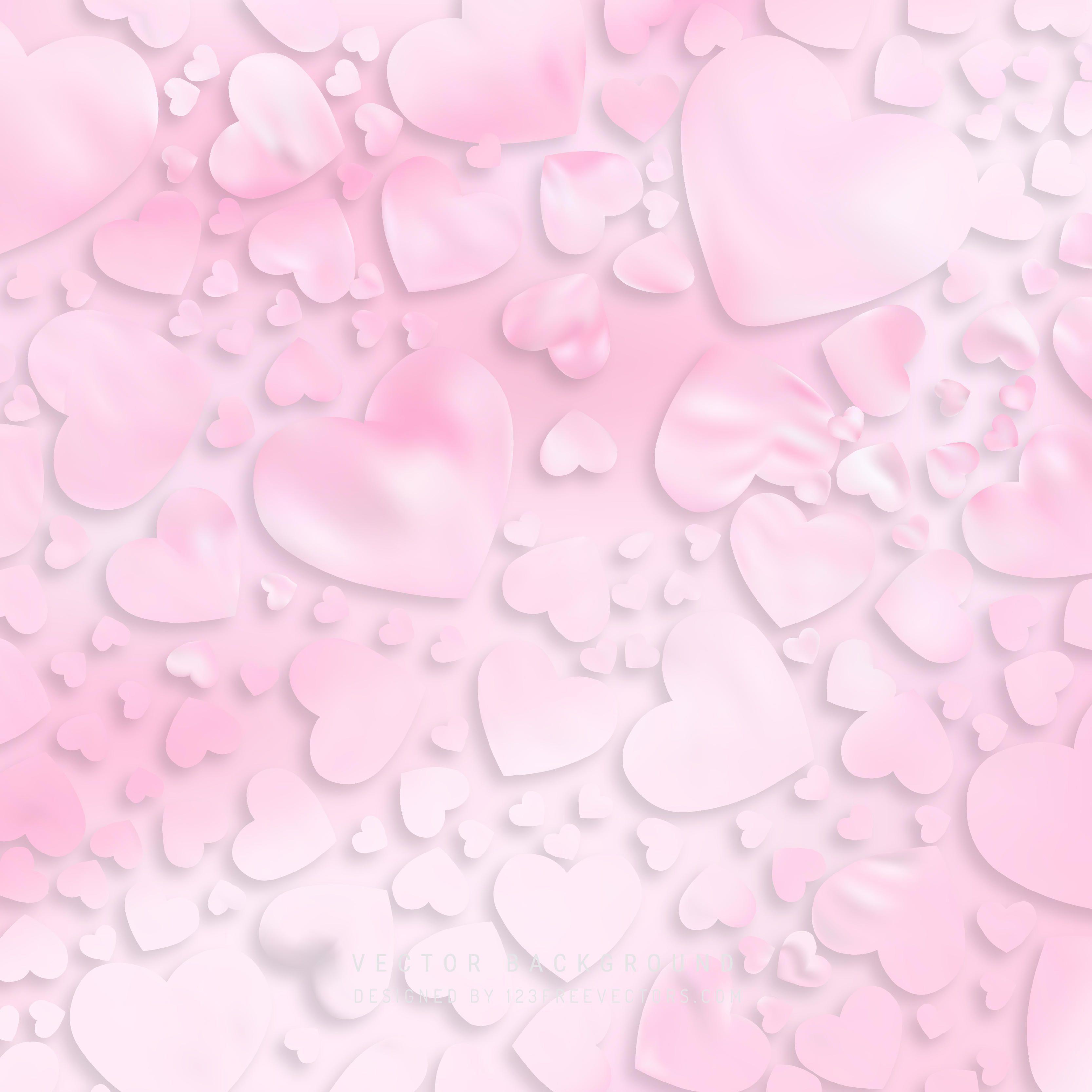 Light Pink Heart BackgroundFreevectors