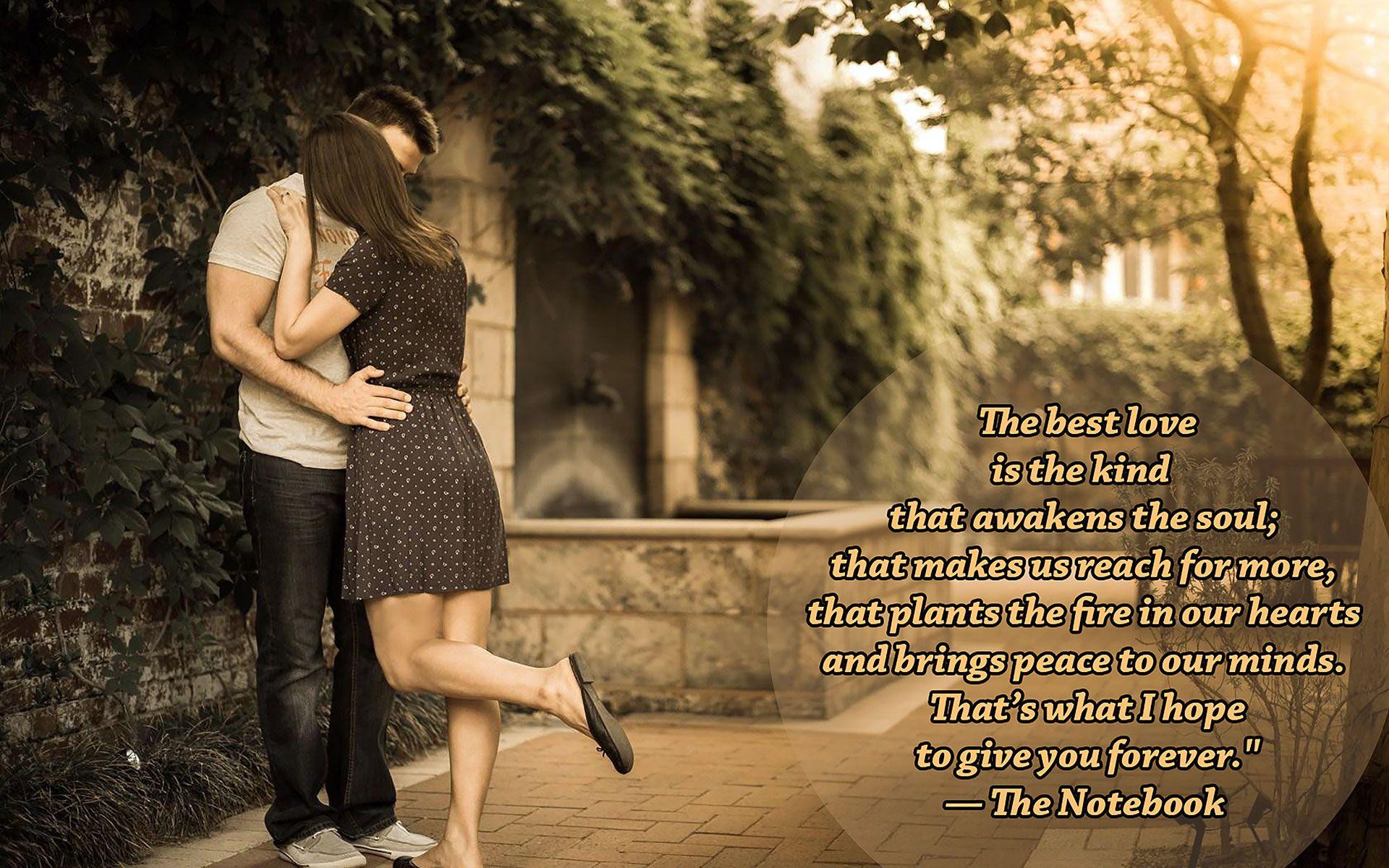 Love Quotes Wallpaper -Romantic Couple Image with Quotes