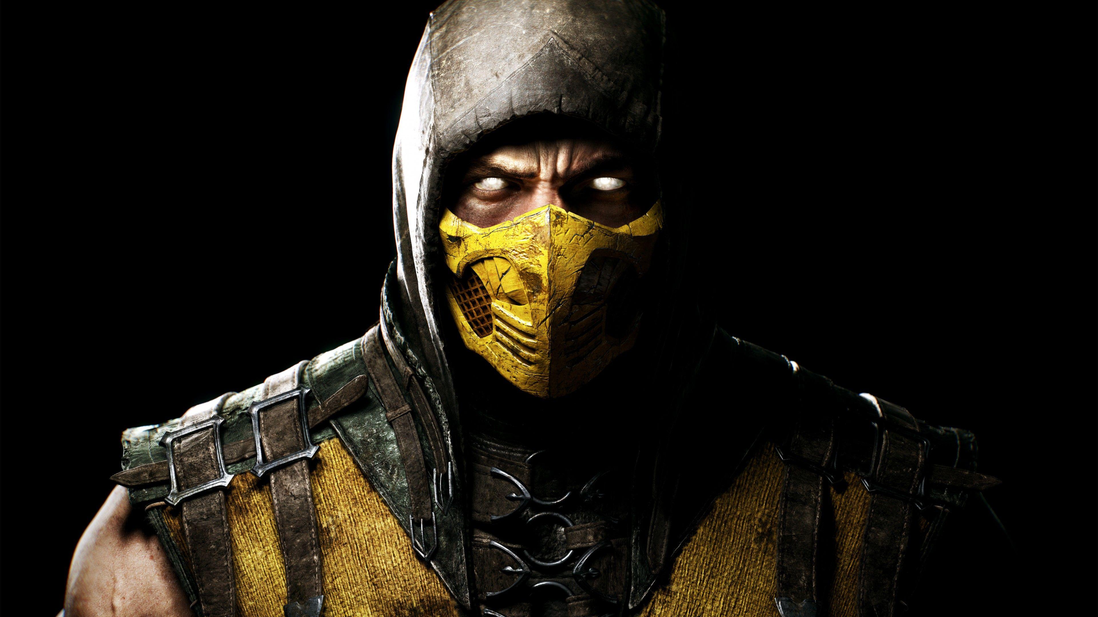 Wallpaper Scorpion, Mortal Kombat X, PC Games, Xbox One, PS Games