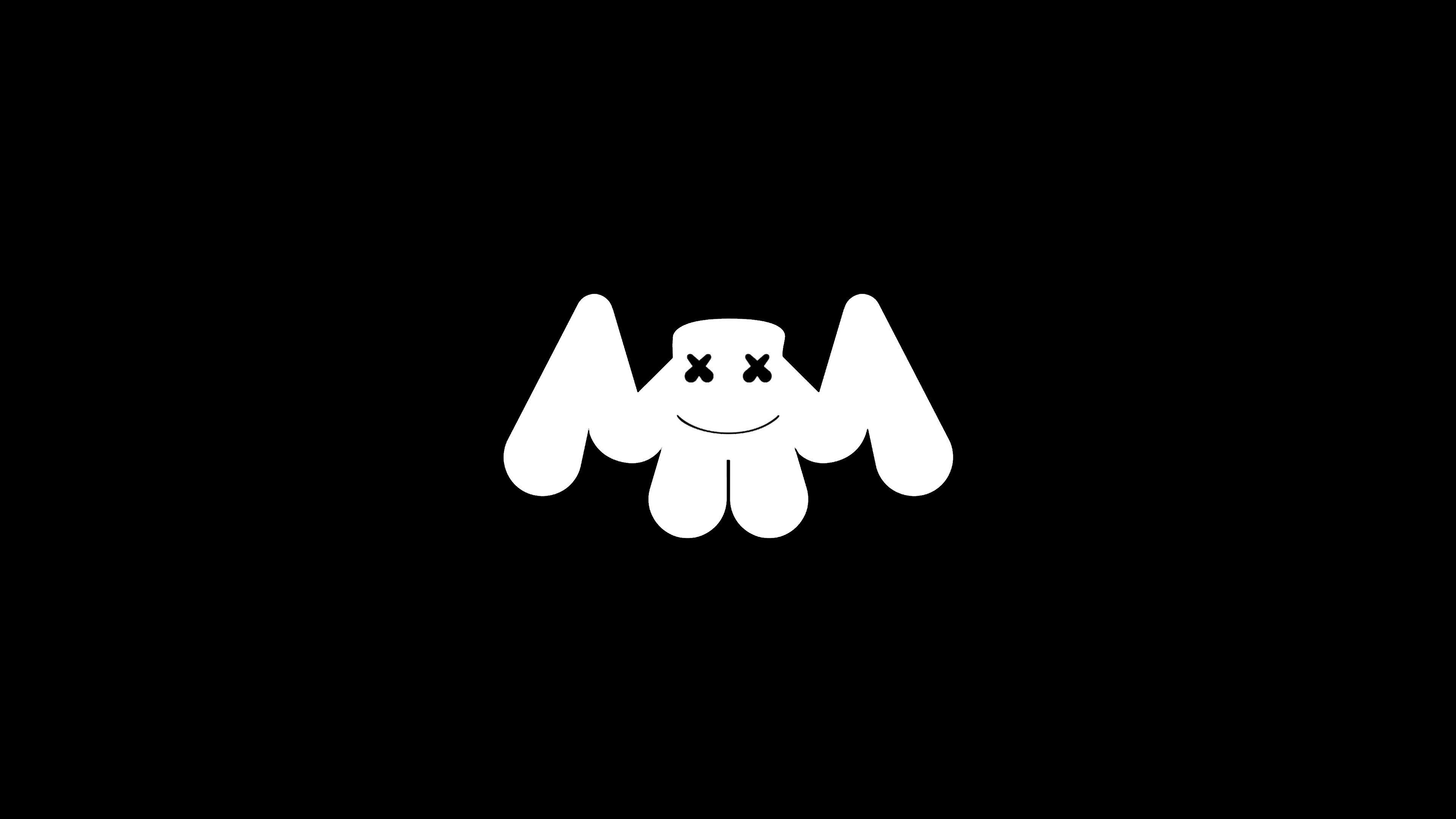 Marshmello Logo Dark, HD Music, 4k Wallpaper, Image, Background