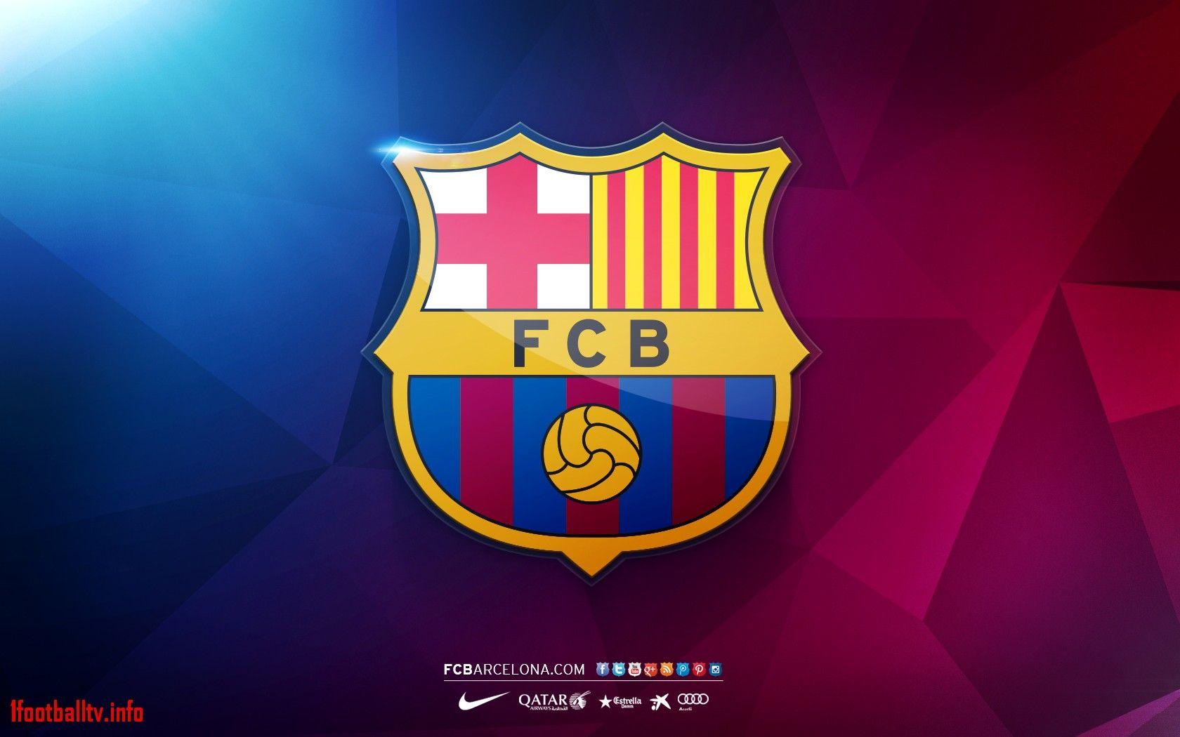 Elegant Fc Barcelona Wallpaper Logo Football HD Wallpaper