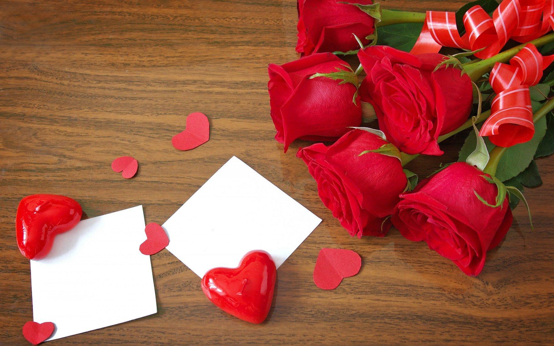 Love Letters Hearts And Red Rose New Wallpaper With Letter