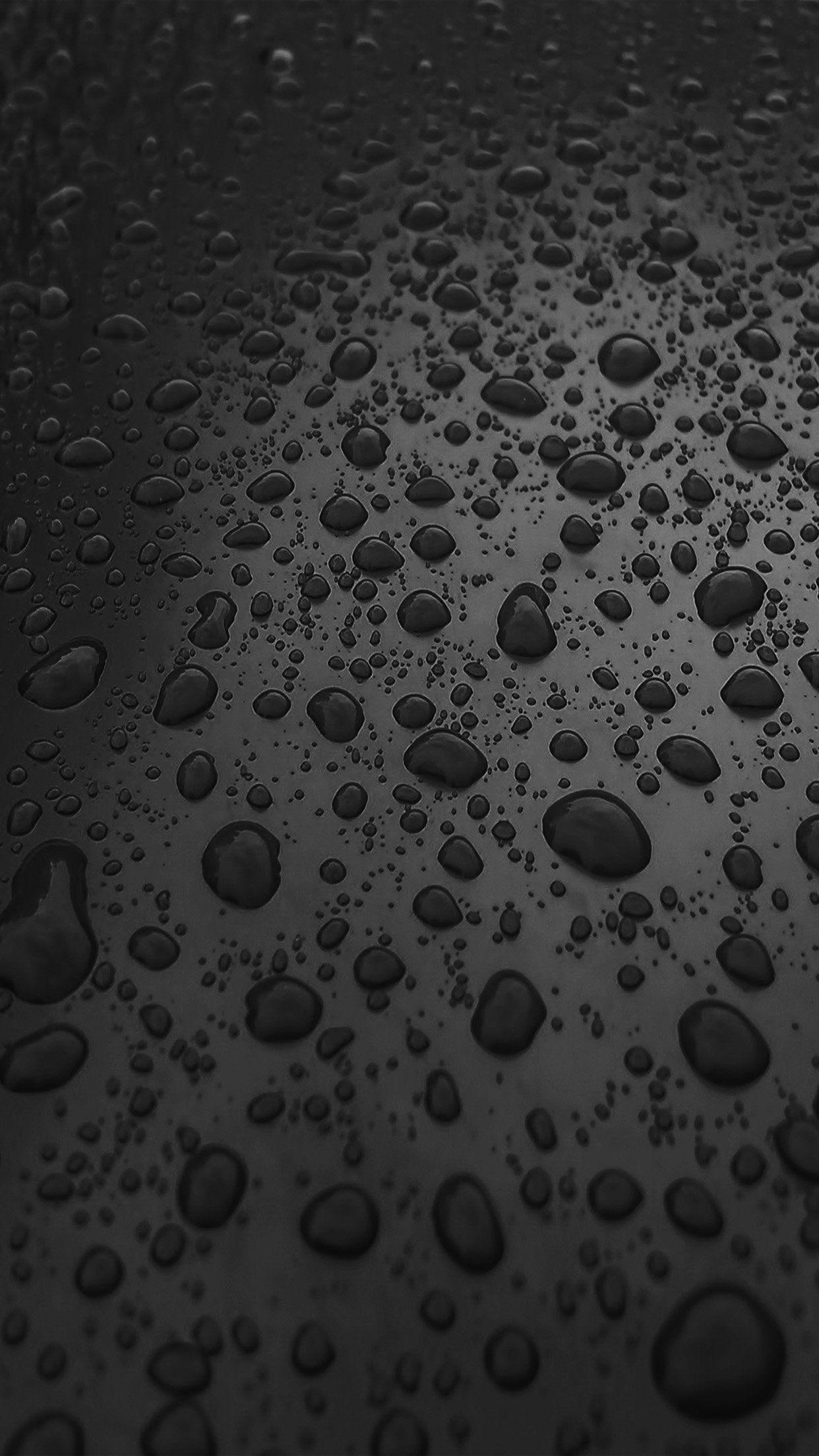 Rain Drop Nature Dark Bw Sad Pattern Android wallpaper HD