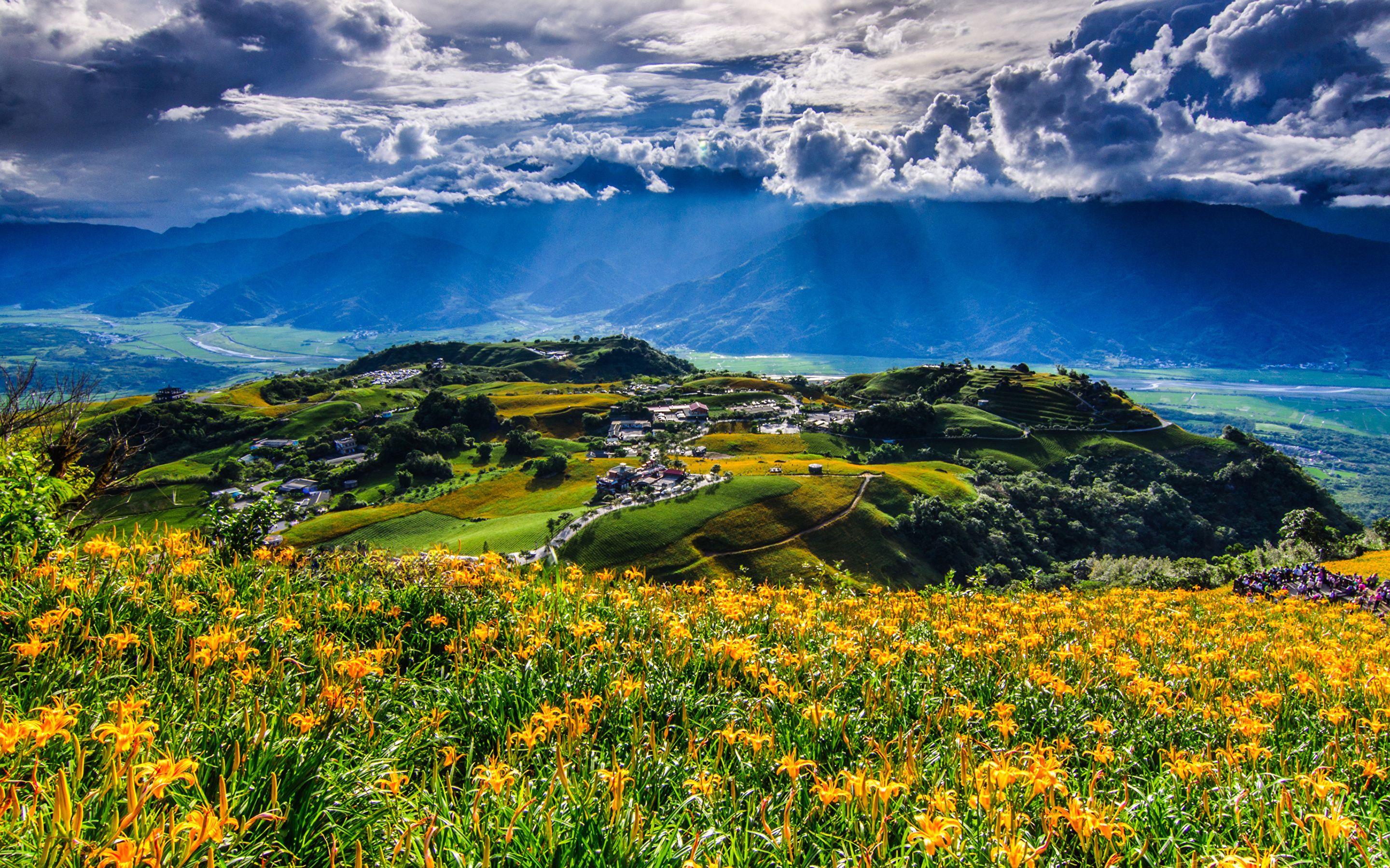 Wallpaper Taiwan China Fuli Hualien Nature Sky Hill 2880x1800