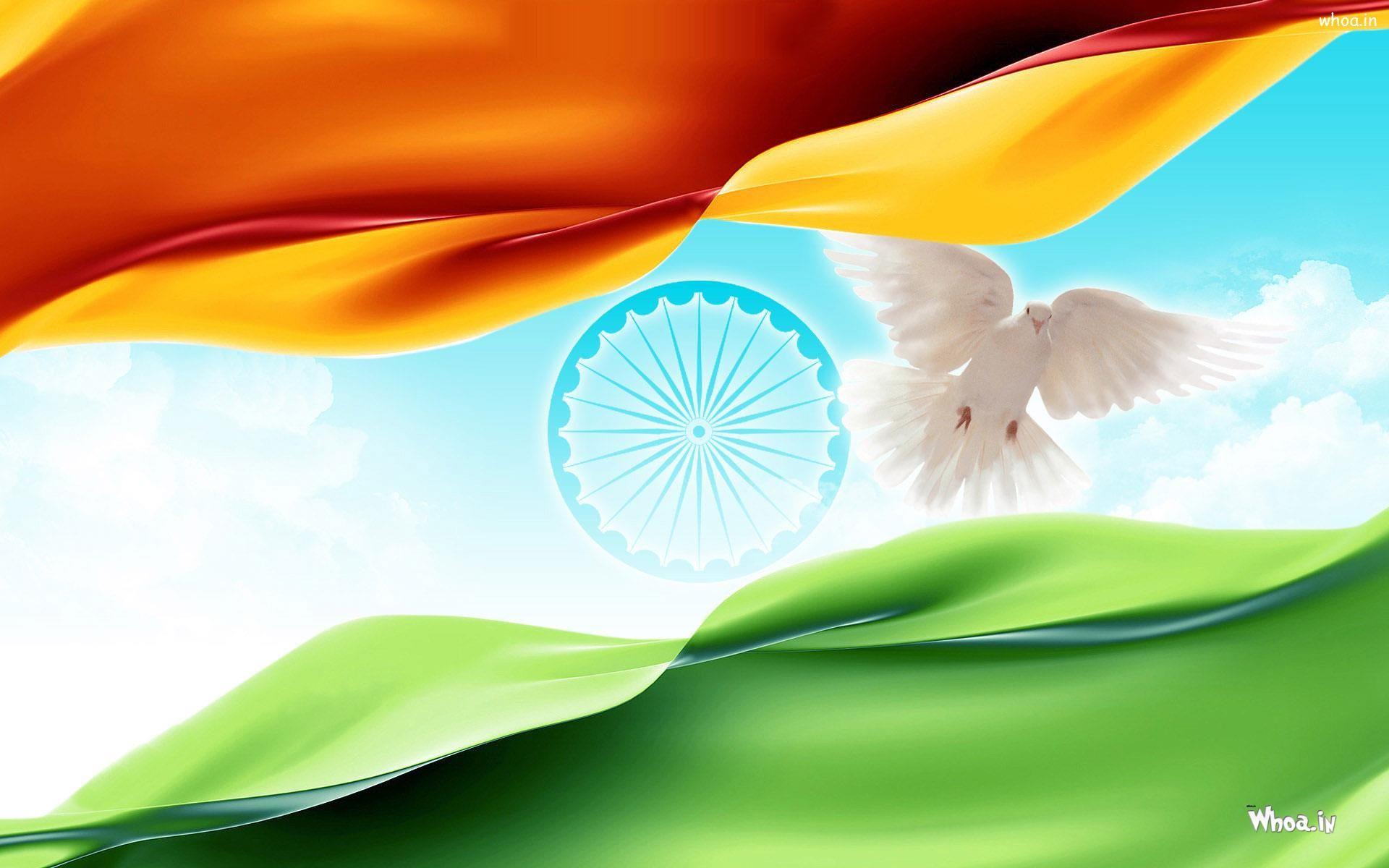 National Flag With Ashok Chakra HD Wallpaper