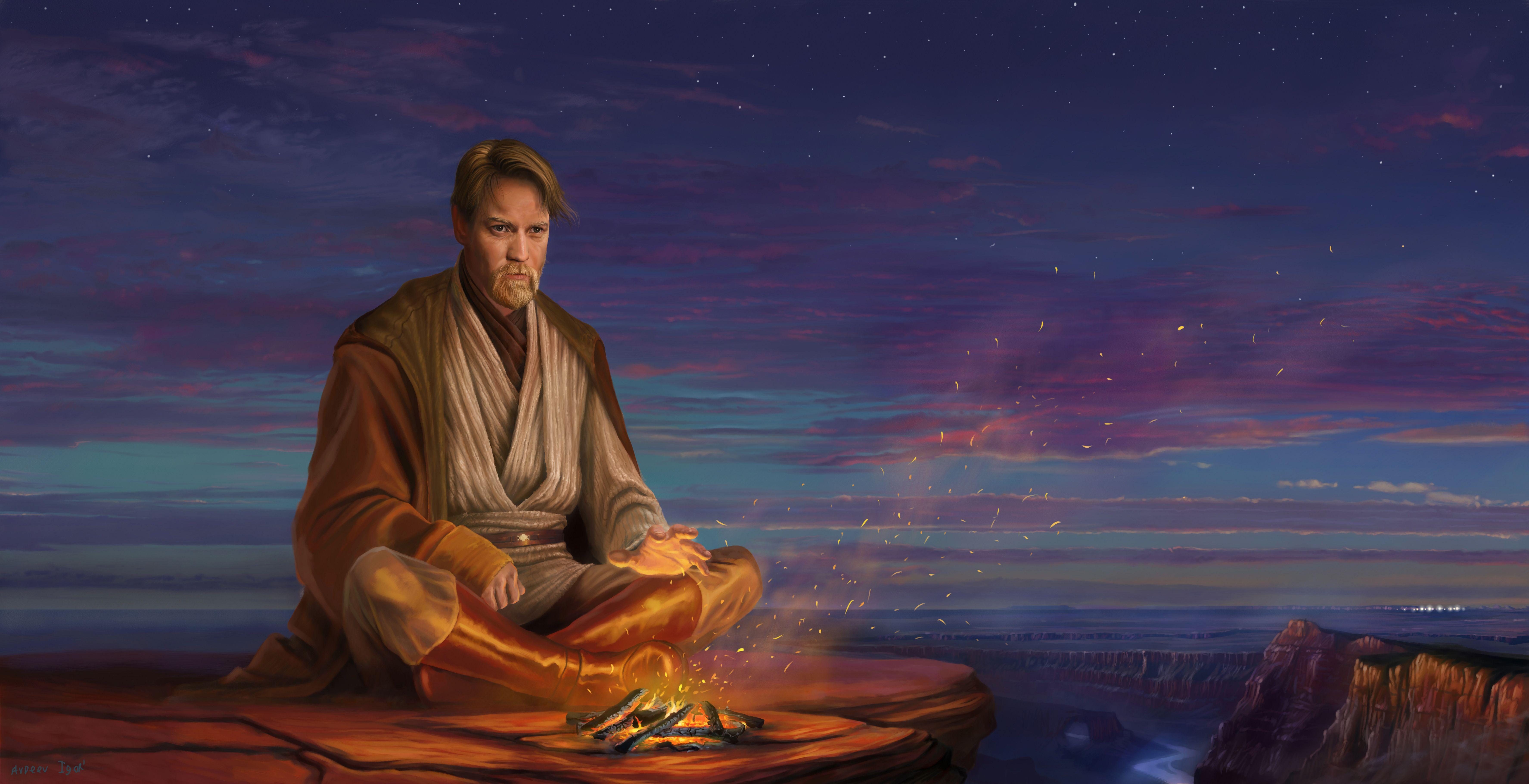 Obi Wan Kenobi  Star Wars  Night Background Wallpaper Download  MobCup
