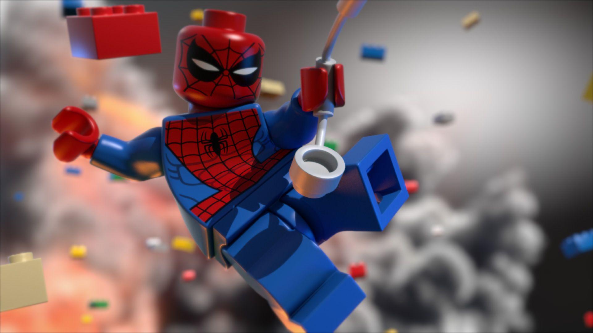 Lego Spiderman, HD Cartoons, 4k Wallpaper, Image, Background